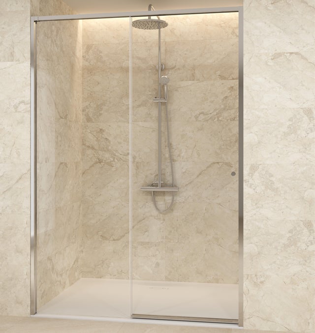 MAMPARA DE DUCHA FRONTAL CORREDERA DUSCHOLUX D0 PRO 120X200CM CROMO