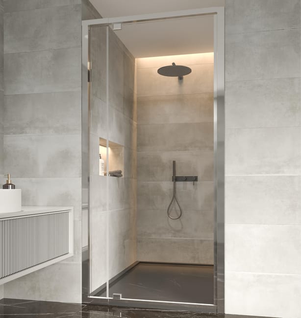 MAMPARA PANEL DE DUCHA ABATIBLE UTIRIK 100CM CROMO - 1