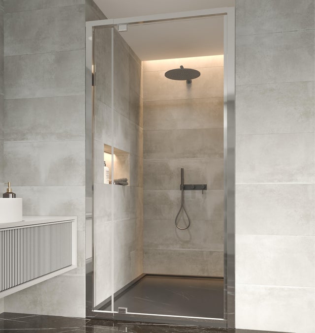 MAMPARA PANEL DE DUCHA ABATIBLE UTIRIK 90CM CROMO