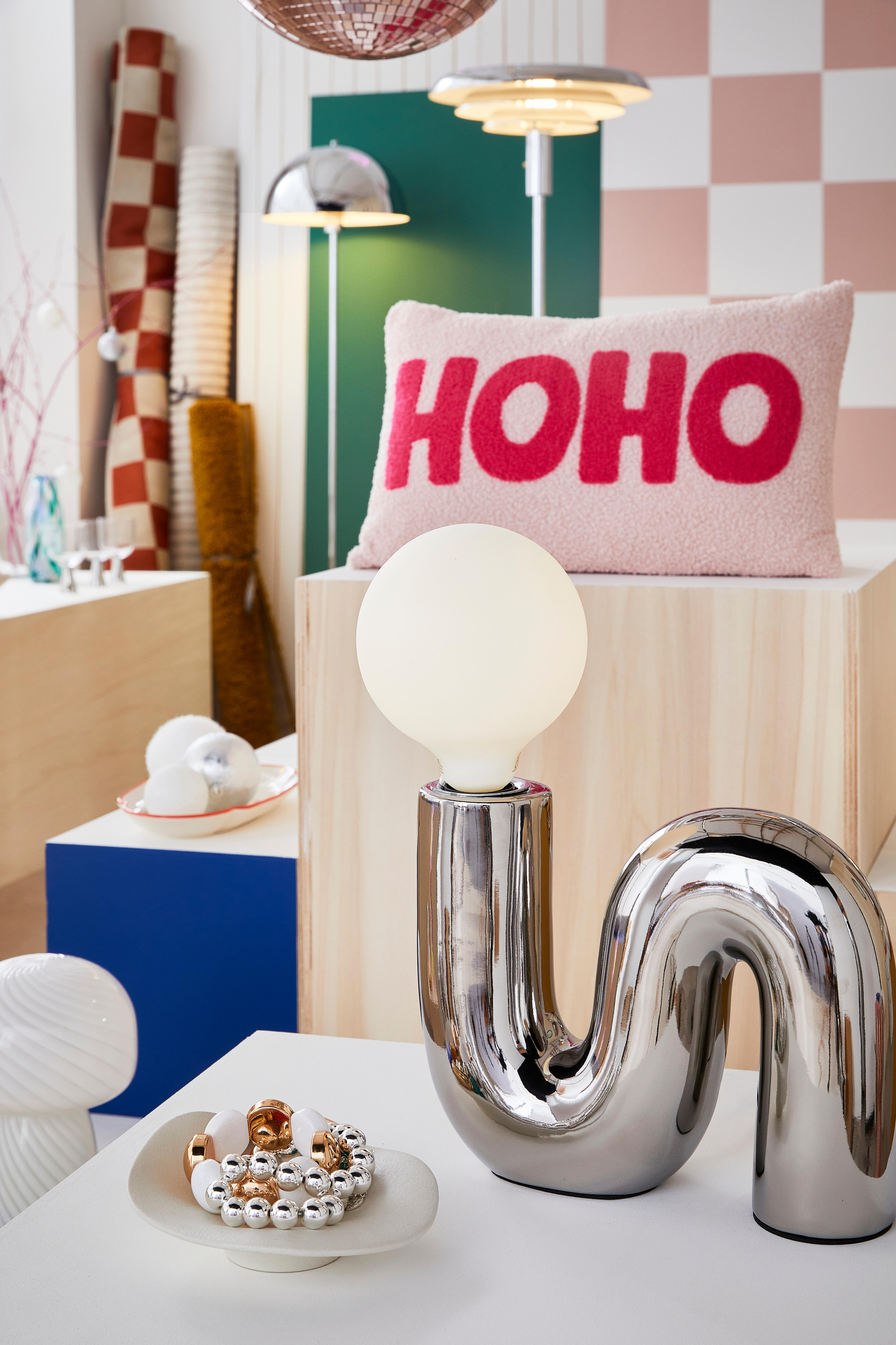 Lampe Pop s, céramique, chrome, H.20 cm, E27 - 2