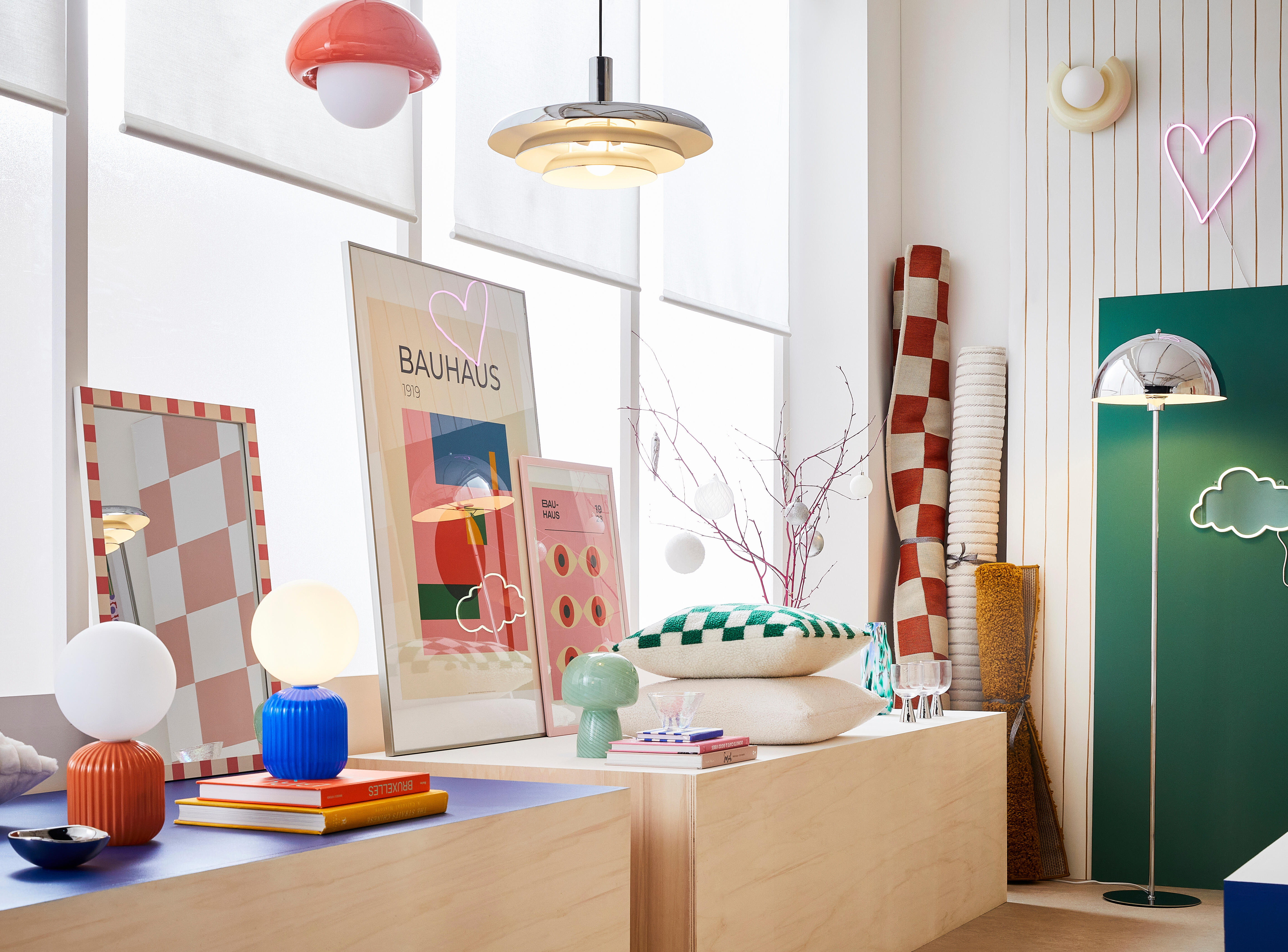 Suspension Pop champi verre, orange, Diam.25 cm, E27 - 2