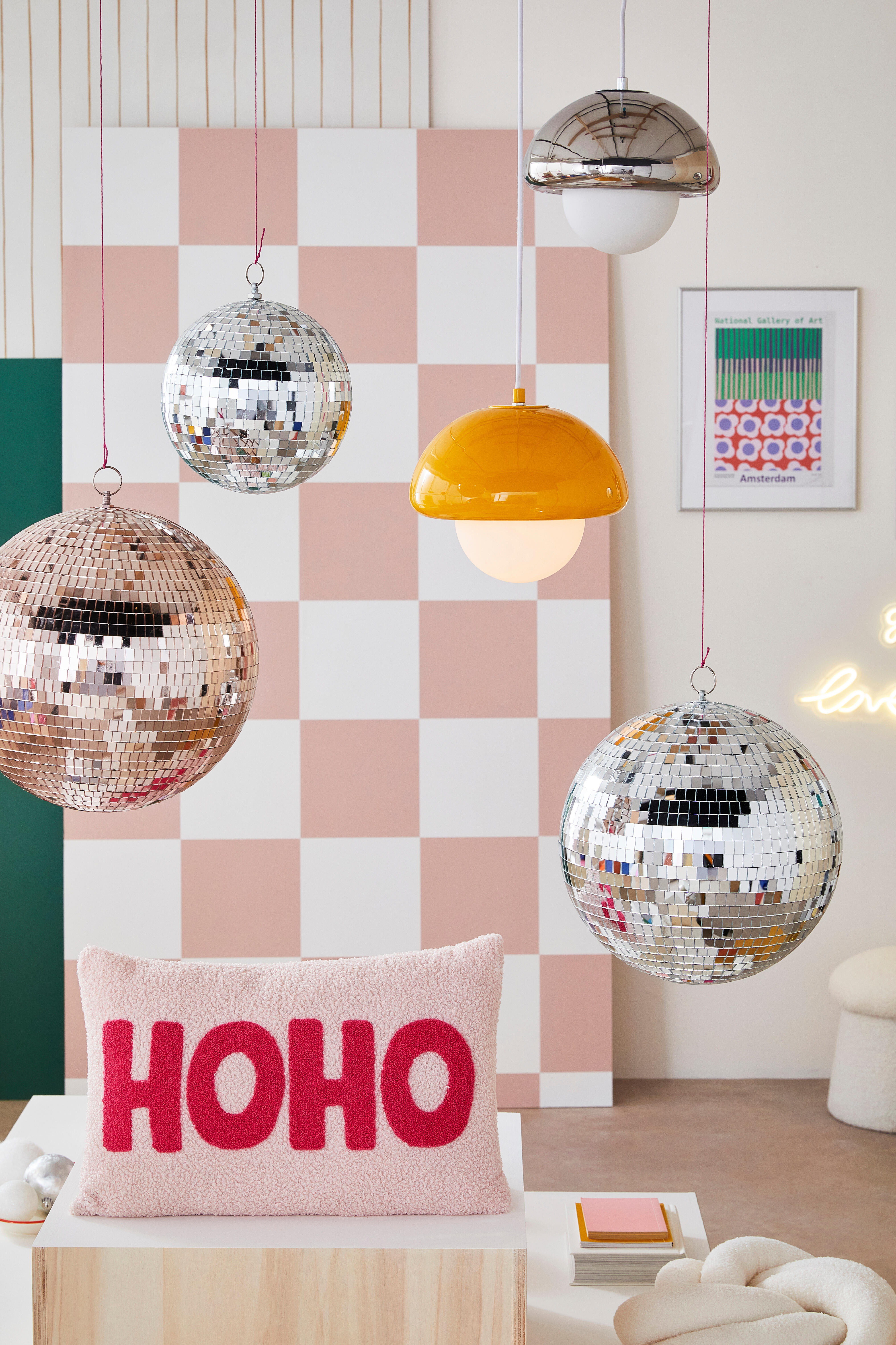 Suspension Pop champi verre, jaune, Diam.25 cm, E27 - 3