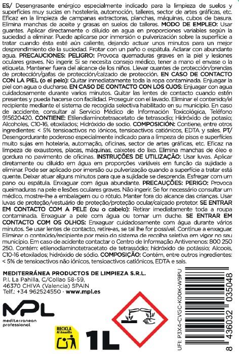 DESENGRASANTE ALCALINO PISTOLA 1L - 2