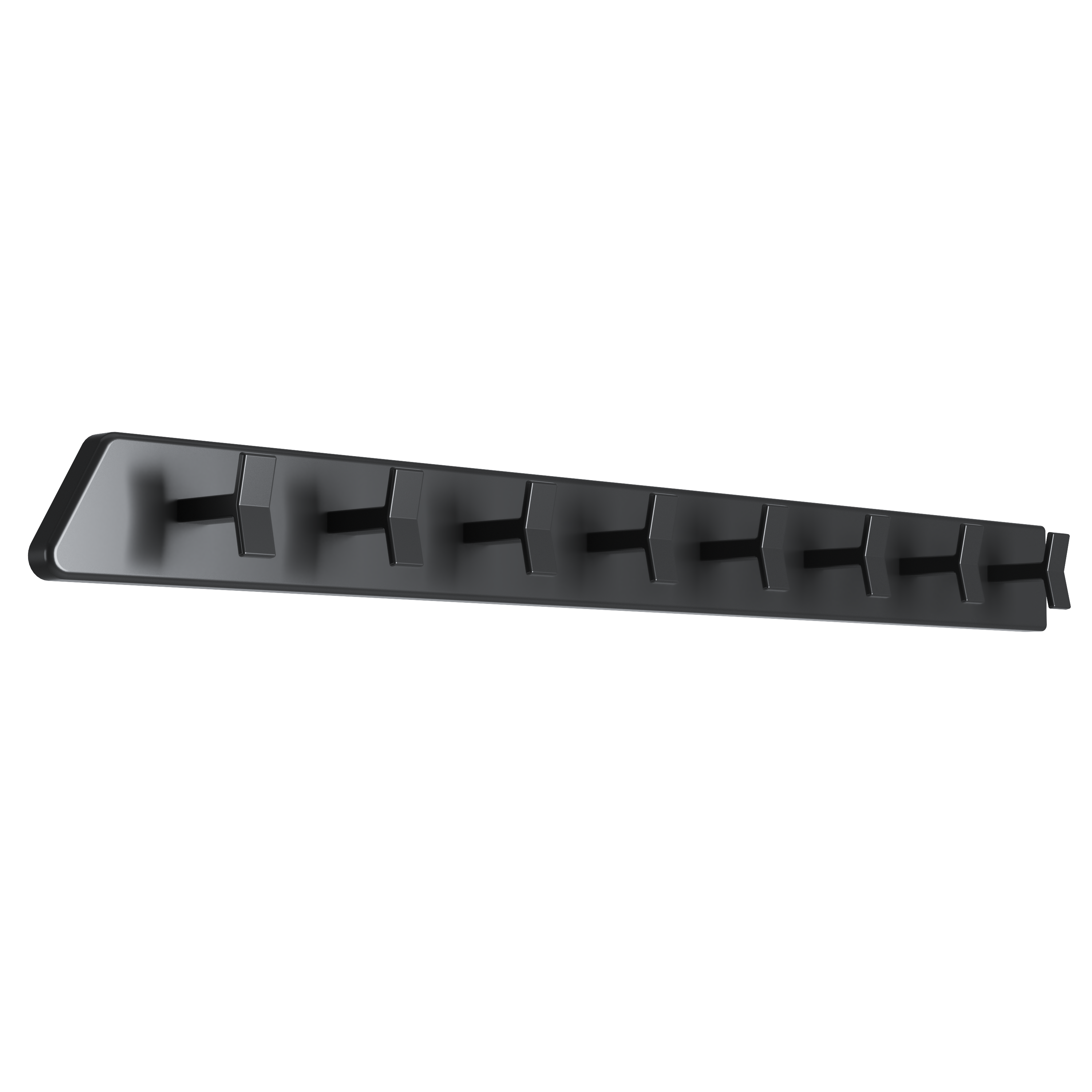 Porta cabides extraível com 8 ganchos preto Spaceo Evo'M - 2