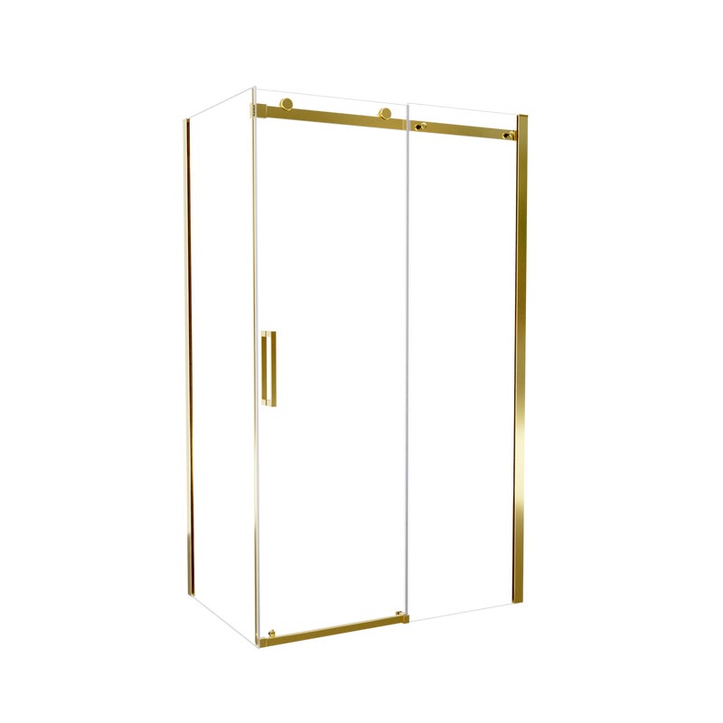 Kabina prysznicowa prostokątna 140x80x200 cm Laurena Gold profile złote WELLNEO
