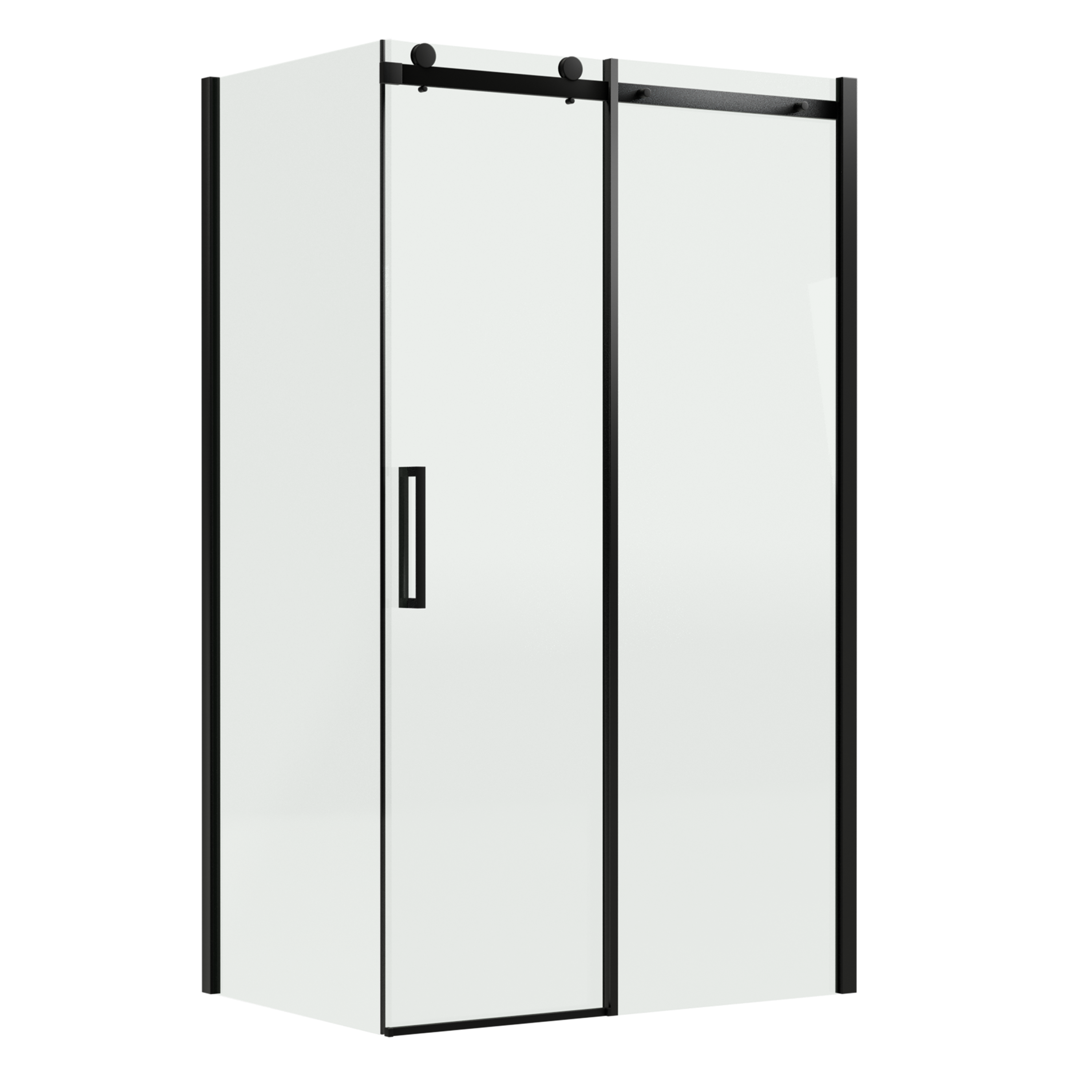 Kabina prysznicowa prostokątna 140x80x200 cm Laurena black profile czarne WELLNEO