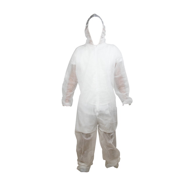 Tuta di protezione da lavoro usa e getta leggera 30 gr bianco taglia unica