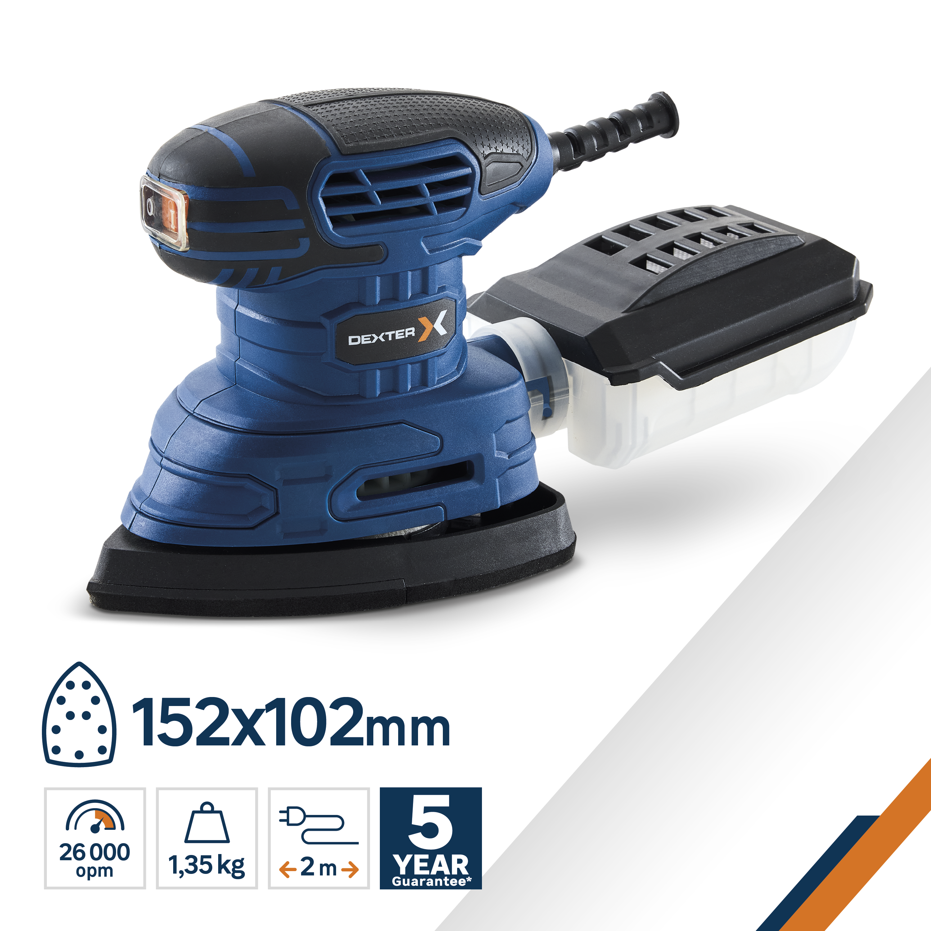Multilijadora sander DEXTER 220W 152 mm - 7