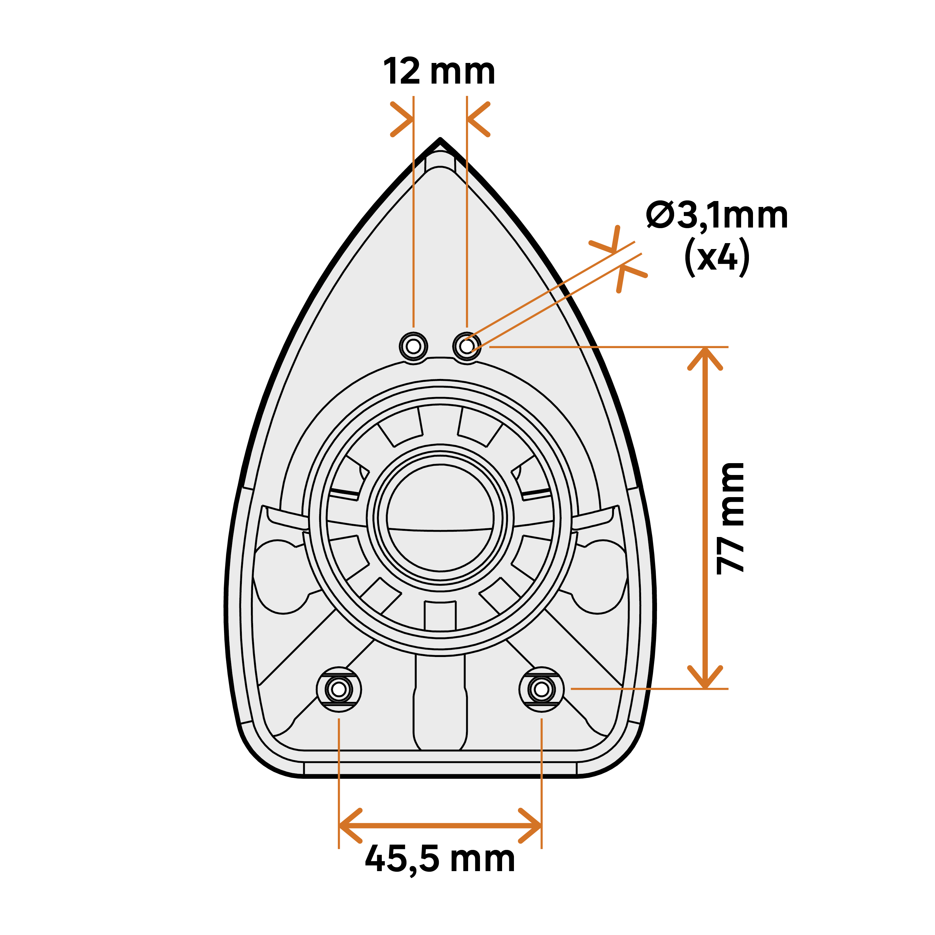 Pad pour ponceuse multifonction DEXTER, l.102 x L.152 mm - 3