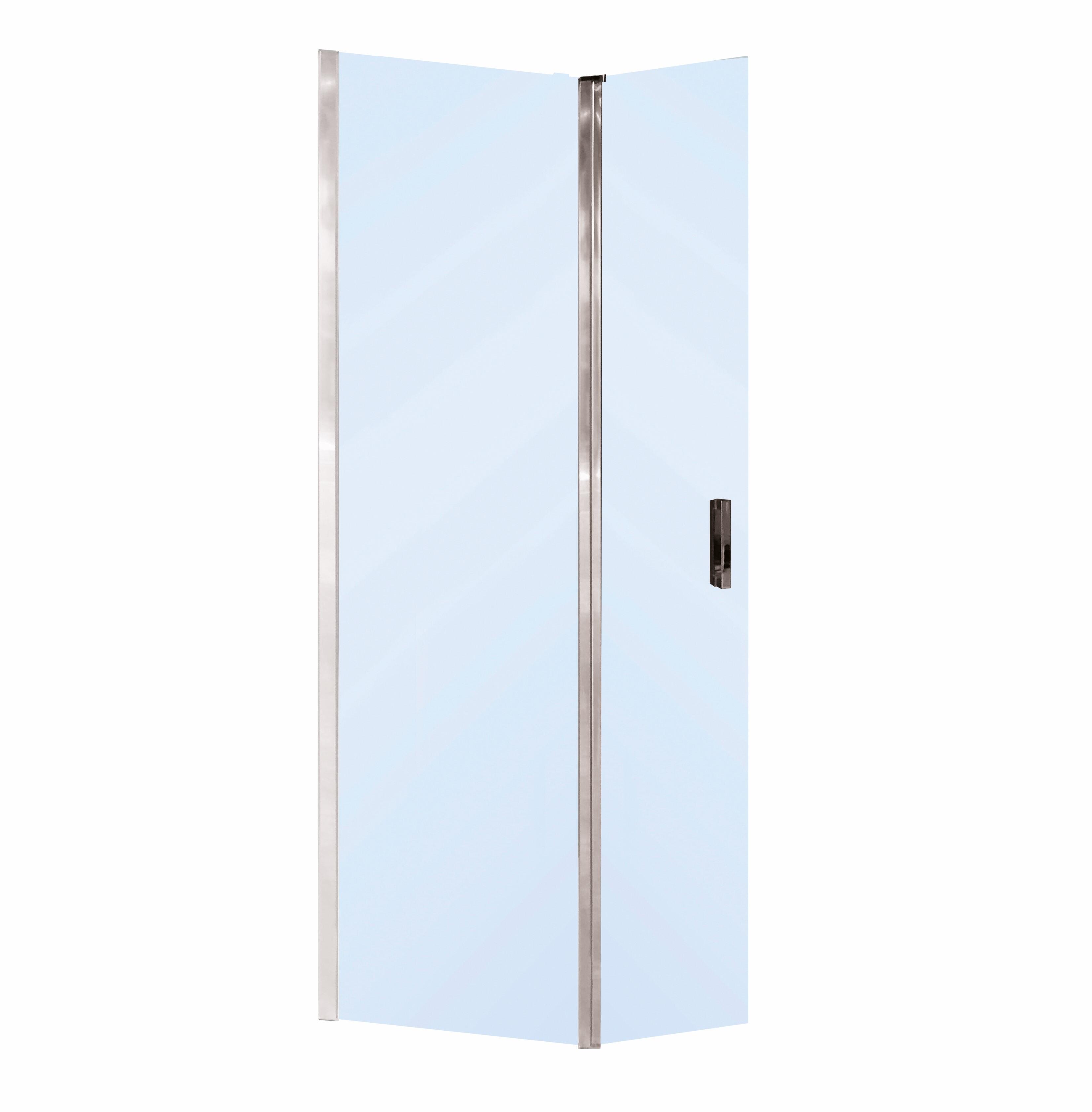MAMPARA PANEL DE DUCHA PUERTA ABATIBLE CARIBE PRO 50CM CON TIRADOR CROMO - 2