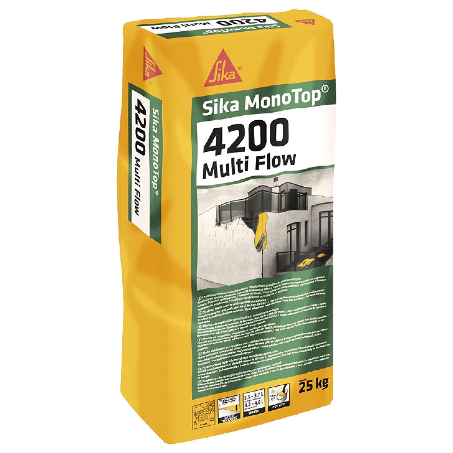 MORTERO REPARADOR R4 SIKA MONOTOP 4200 MULTIFLOW 25KG - 3