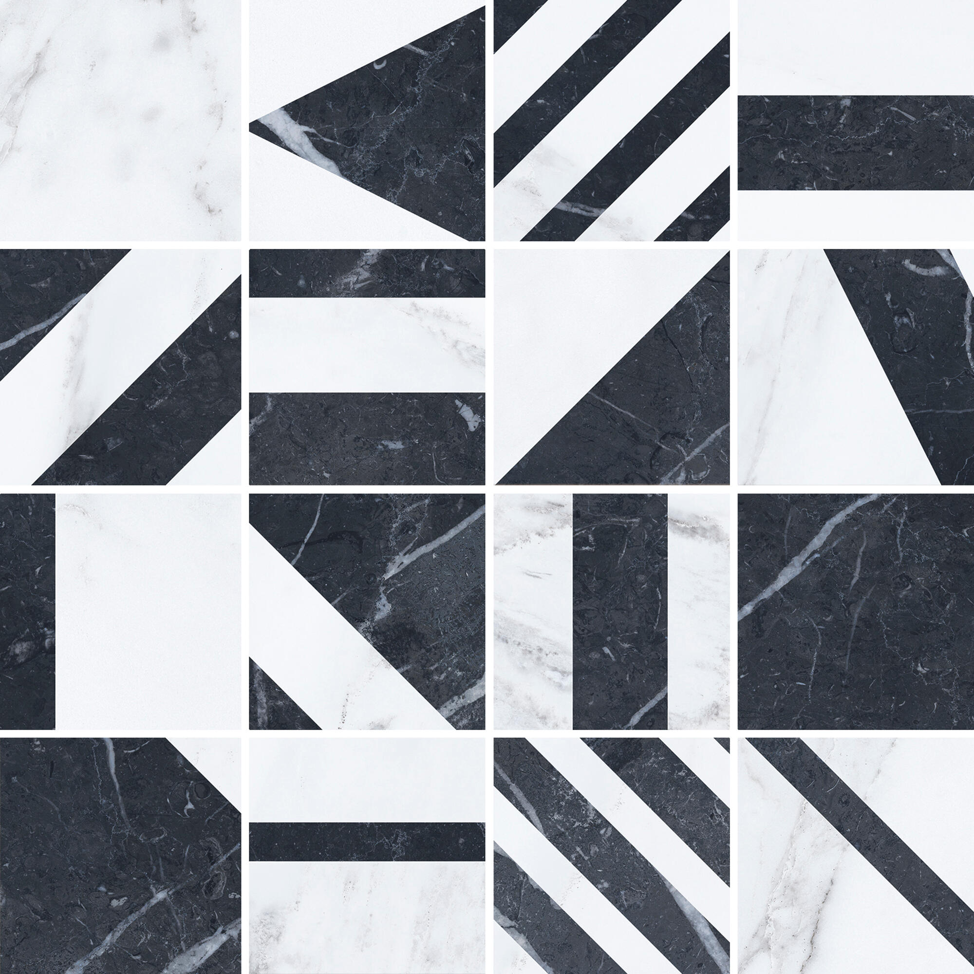 Azulejo mosaico gres esmaltado velvet efecto mármol negro 30x30 cm c1