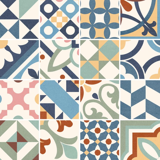 Azulejo mosaico gres esmaltado Heritage efecto vidrio multicolor 30x30 cm C1 ARTENS