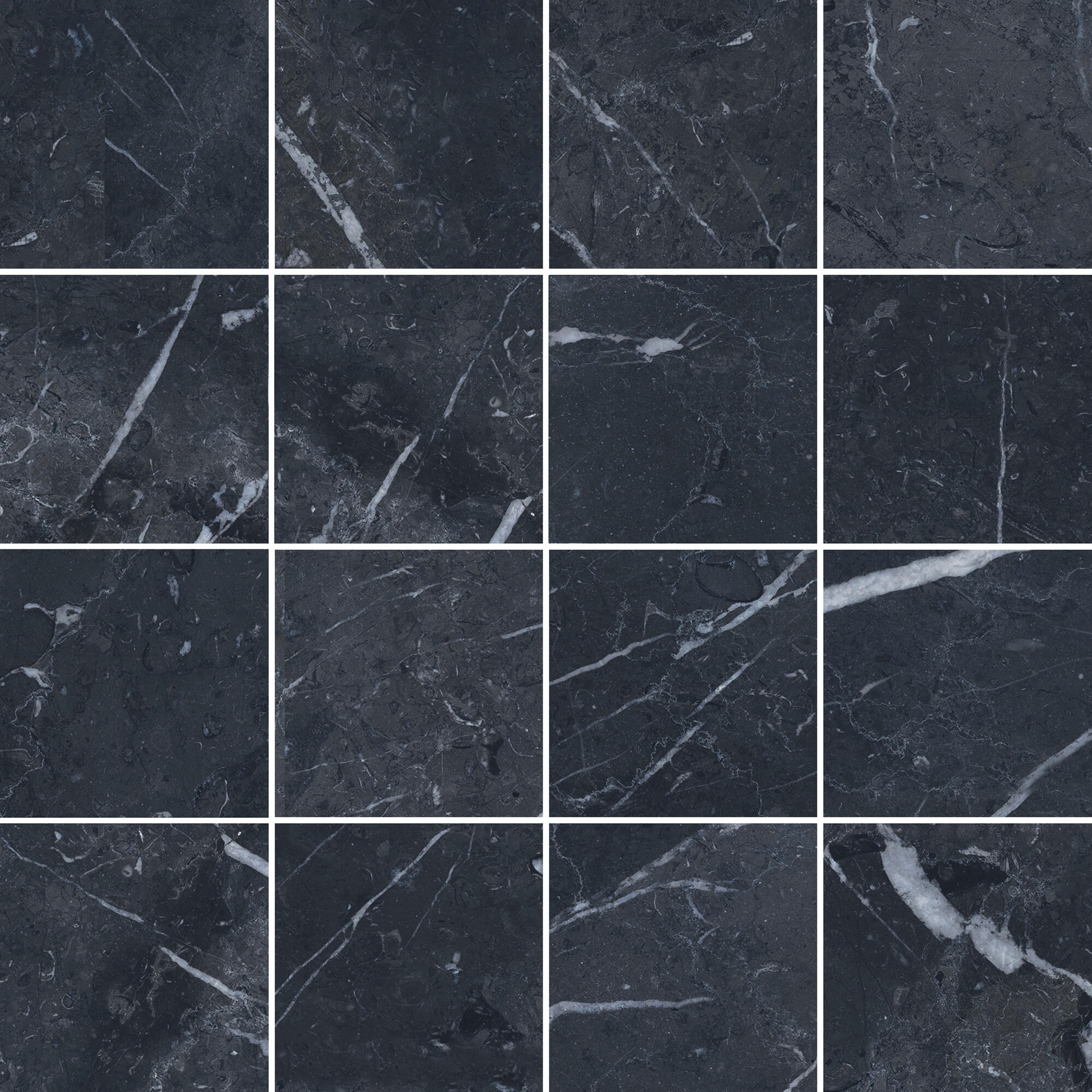 Azulejo mosaico gres esmaltado velvet efecto mármol negro 30x30 cm c1