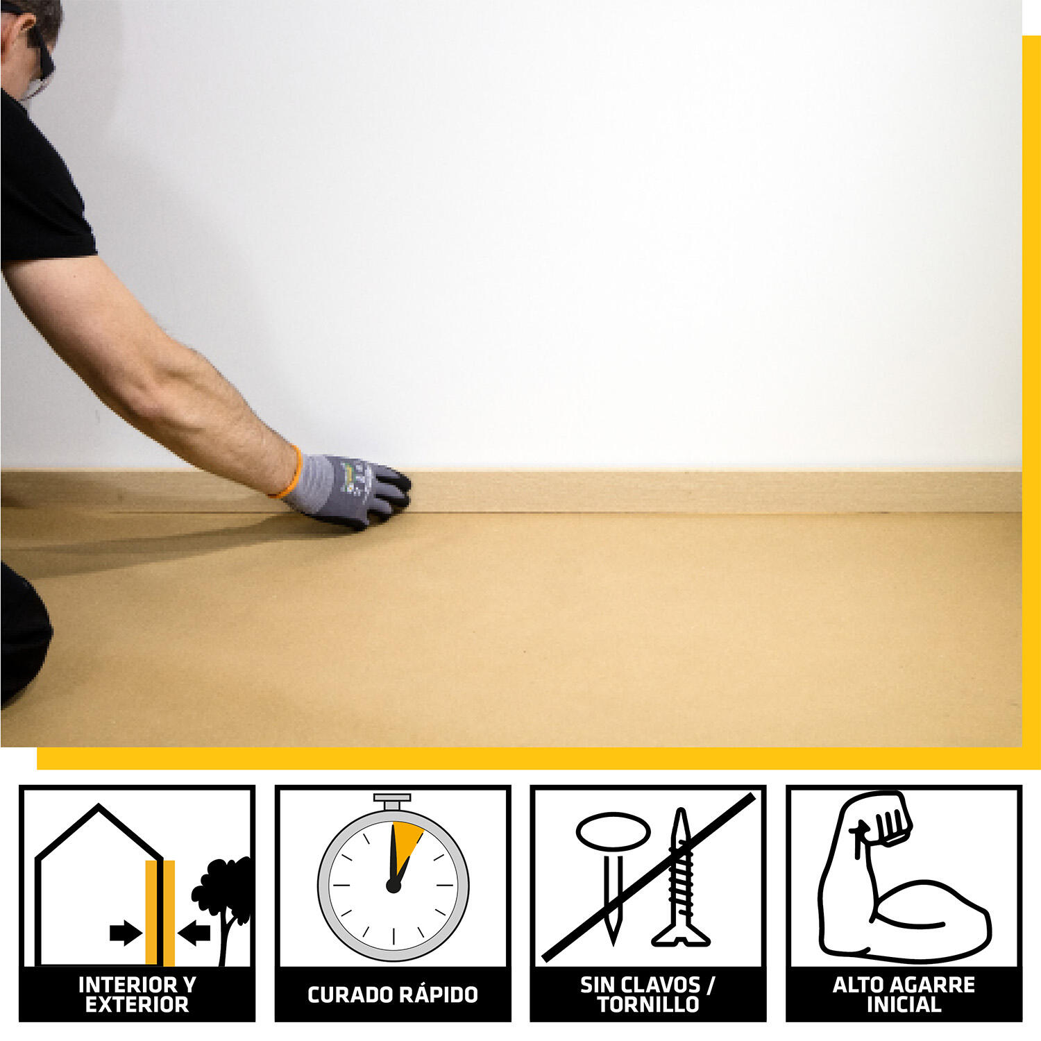 ADHESIVO ELÁSTICO SIKABOND 114 MAXGRIP 300 CM3 - 4