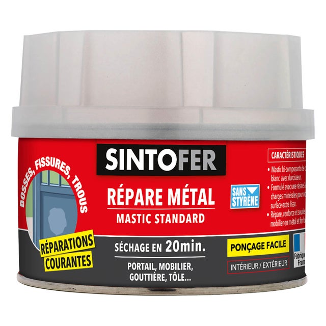 en pâte Sintofer, répare métal standard SINTO blanc 970 g
