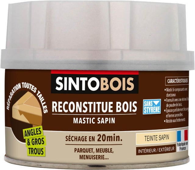 Mastic Angles & gros trous SINTOBOIS sapin 580 g