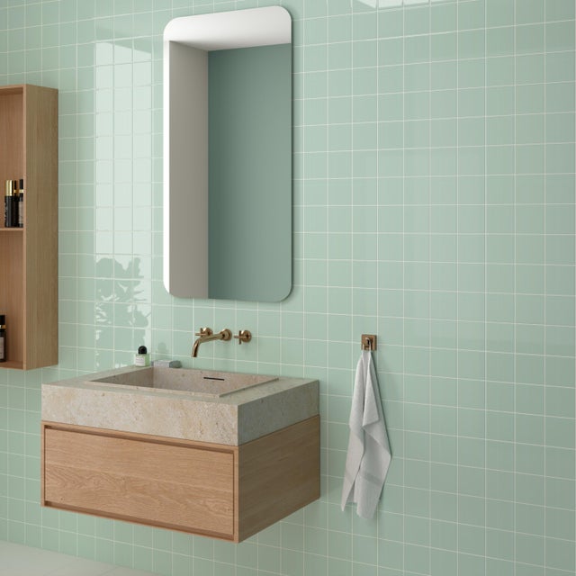 CARRELAGE MURAL 7,5 X 15 LISSE BRILLANT COULEUR VERT FONCE - Acheter