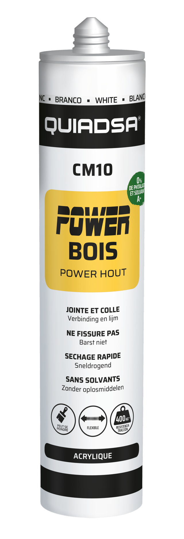 Colle et joint pour bois blanc 300 ml - QUIADSA CM-10 POWER