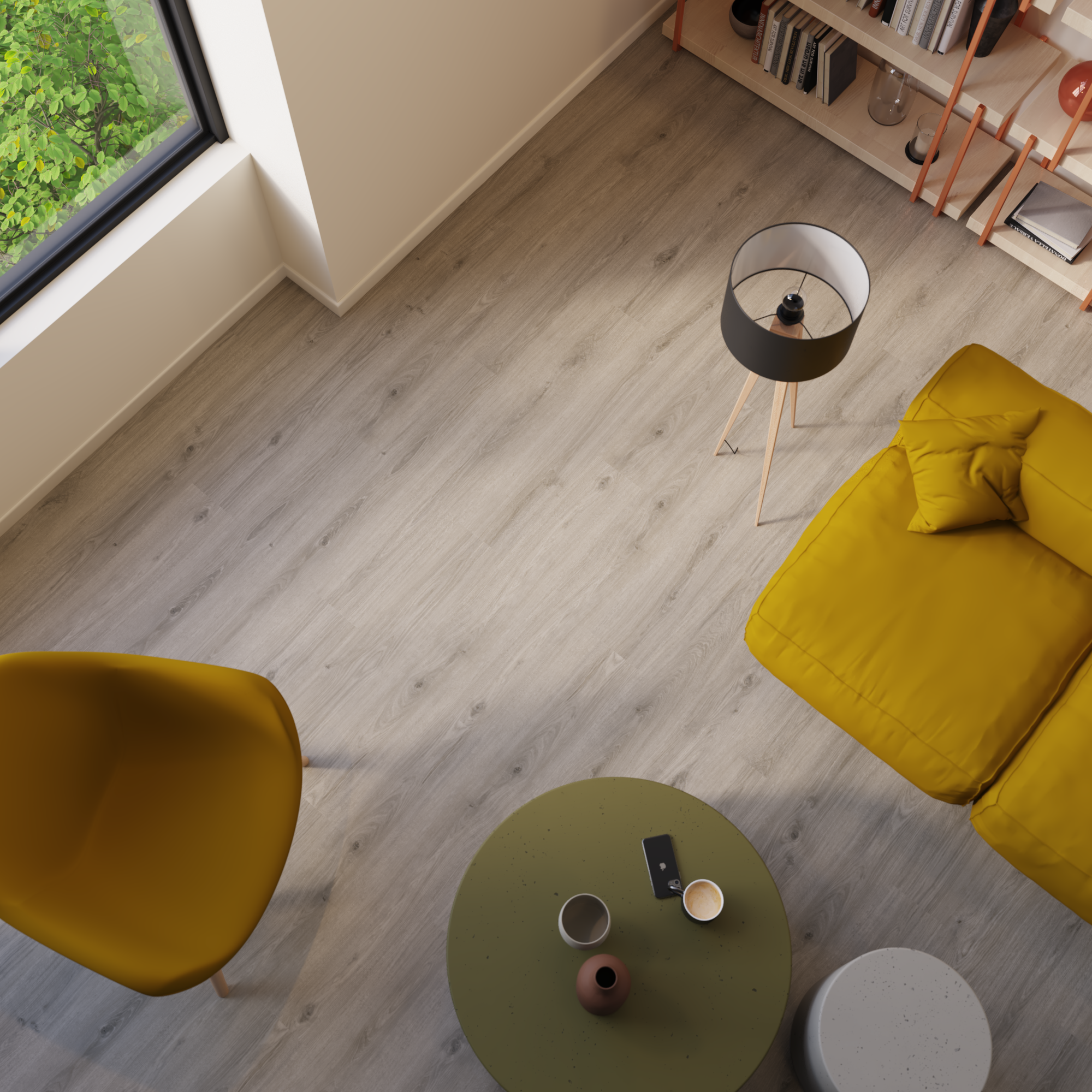 Pavimento vinílico lâmina de SPC click flutuante Alumia médio Artens 5 mm com base - 8