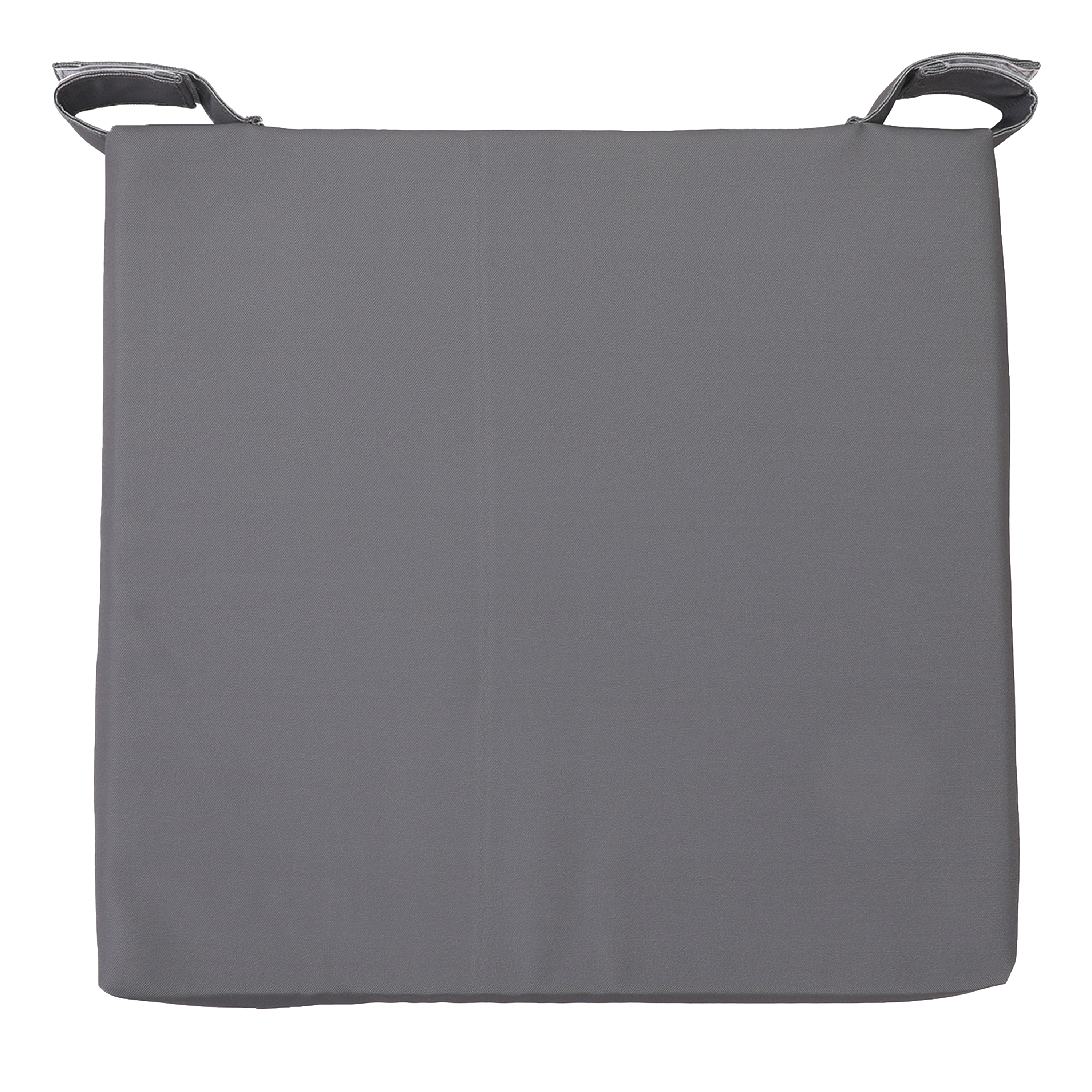 Cojín de silla cuadrado New Joy poliéster rayas / liso gris moon, blanco INSPIRE 40x45x4 cm - 2