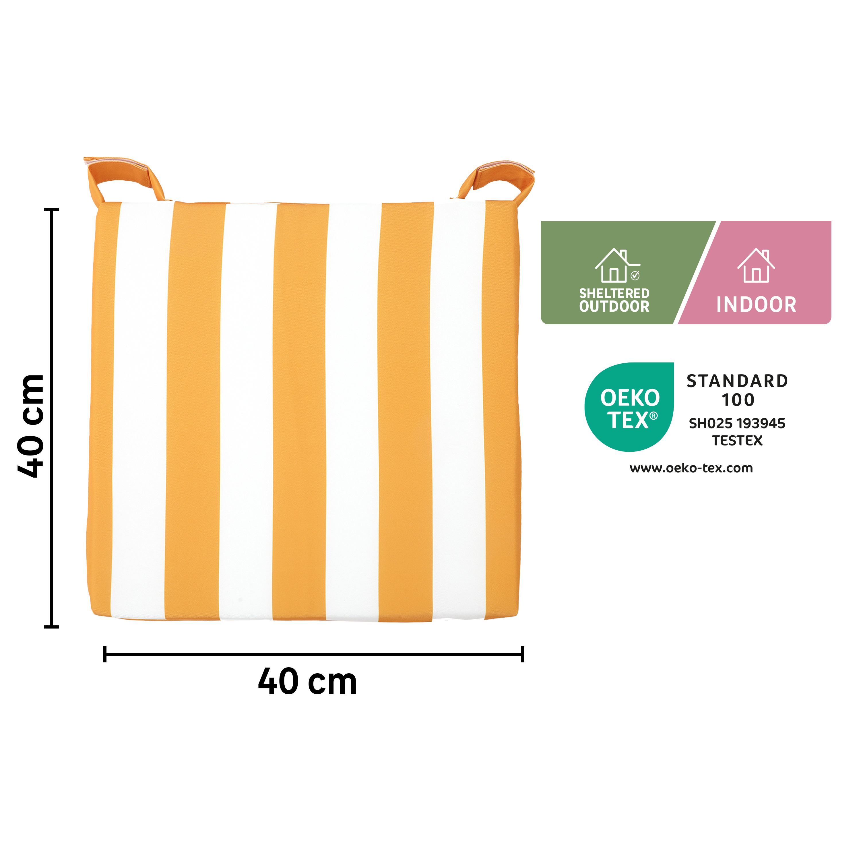 Coussin de chaise INSPIRE New joy jaune / doré, l.40 x L.45 cm - 3