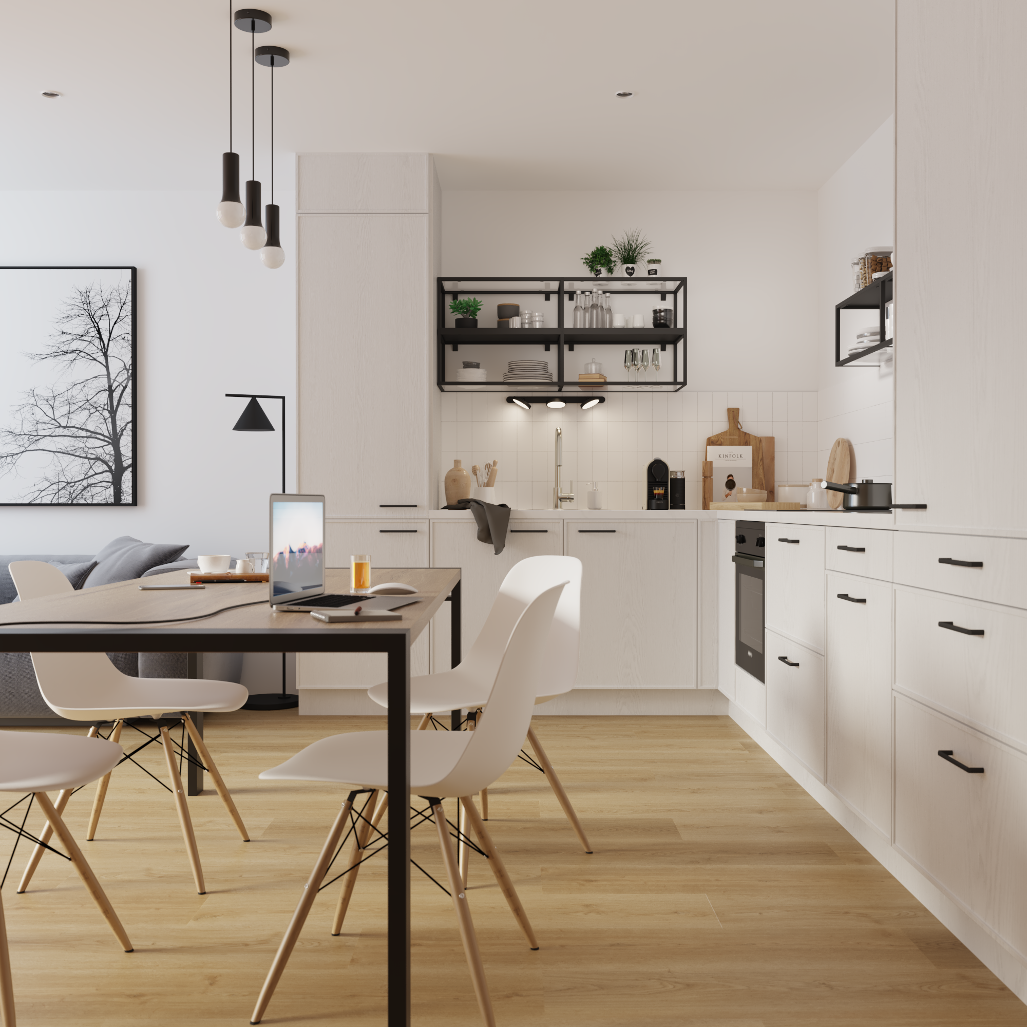 Lame PVC/SPC clipsable bois naturel Ep.5.5 mm passage très intense, Azuris K300 - KERENIS - 2