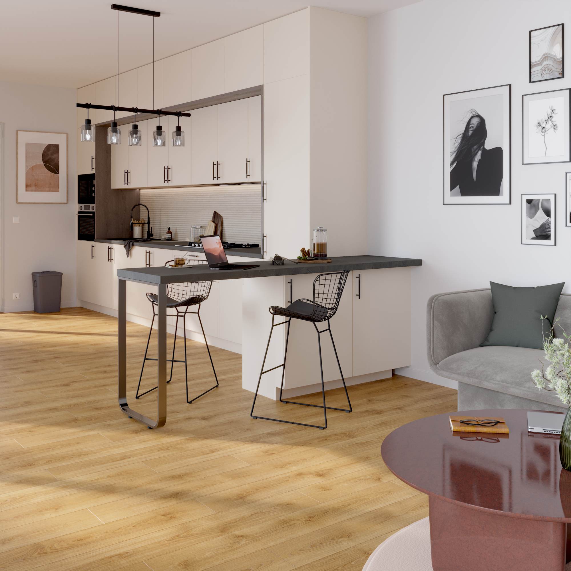 Panele podłogowe laminowane wodoodporne Artens AC5 8 mm Balfour naturalne drewno - 5