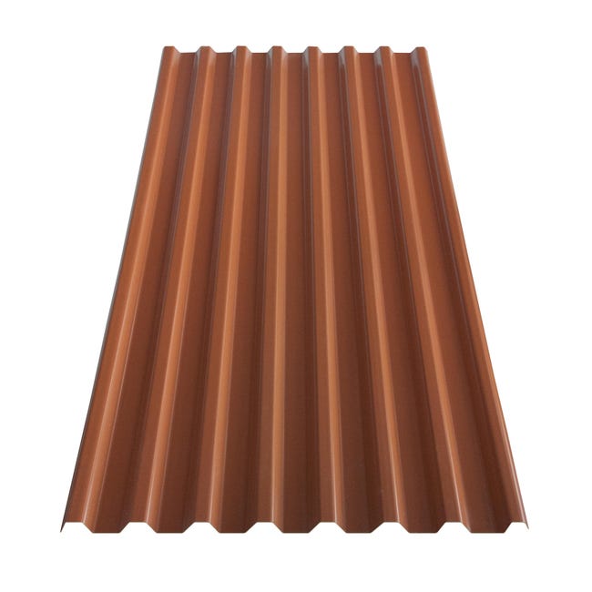 Leroymerlin Lastra grecata RENOLIT Grecolina in pvc terracotta 106 x 200 cm Sp 1.8 mm