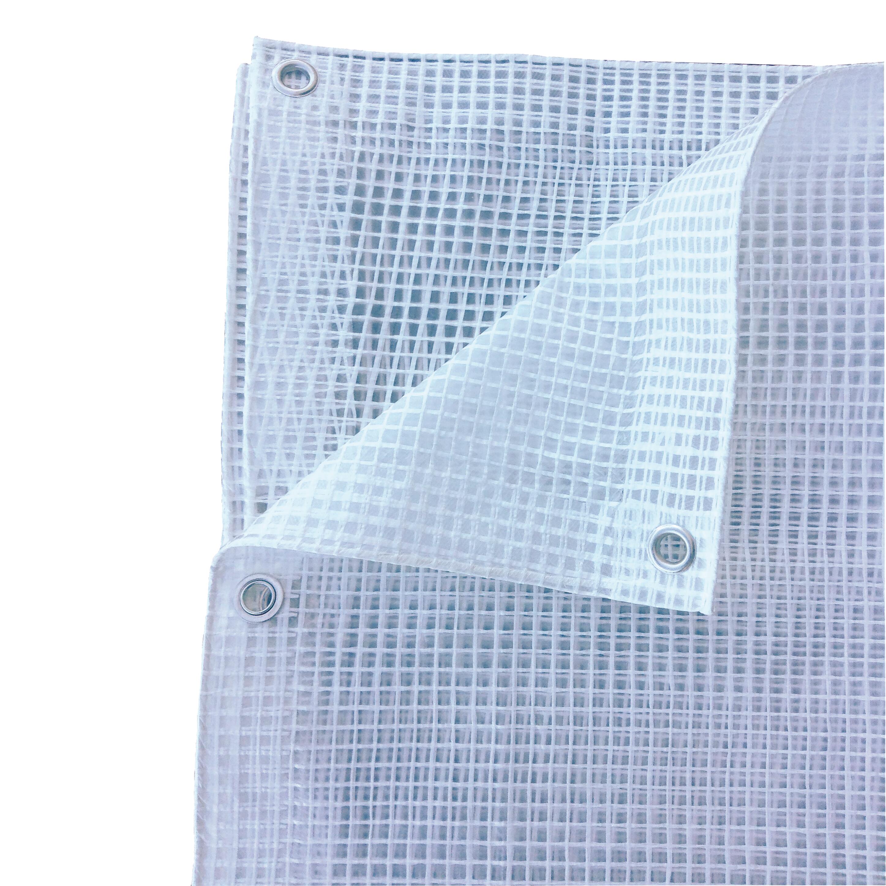 Telo da cantiere occhiellato retinato Jolly 3 x 1.5 m 120 g/m² in polietilene trasparente - 3