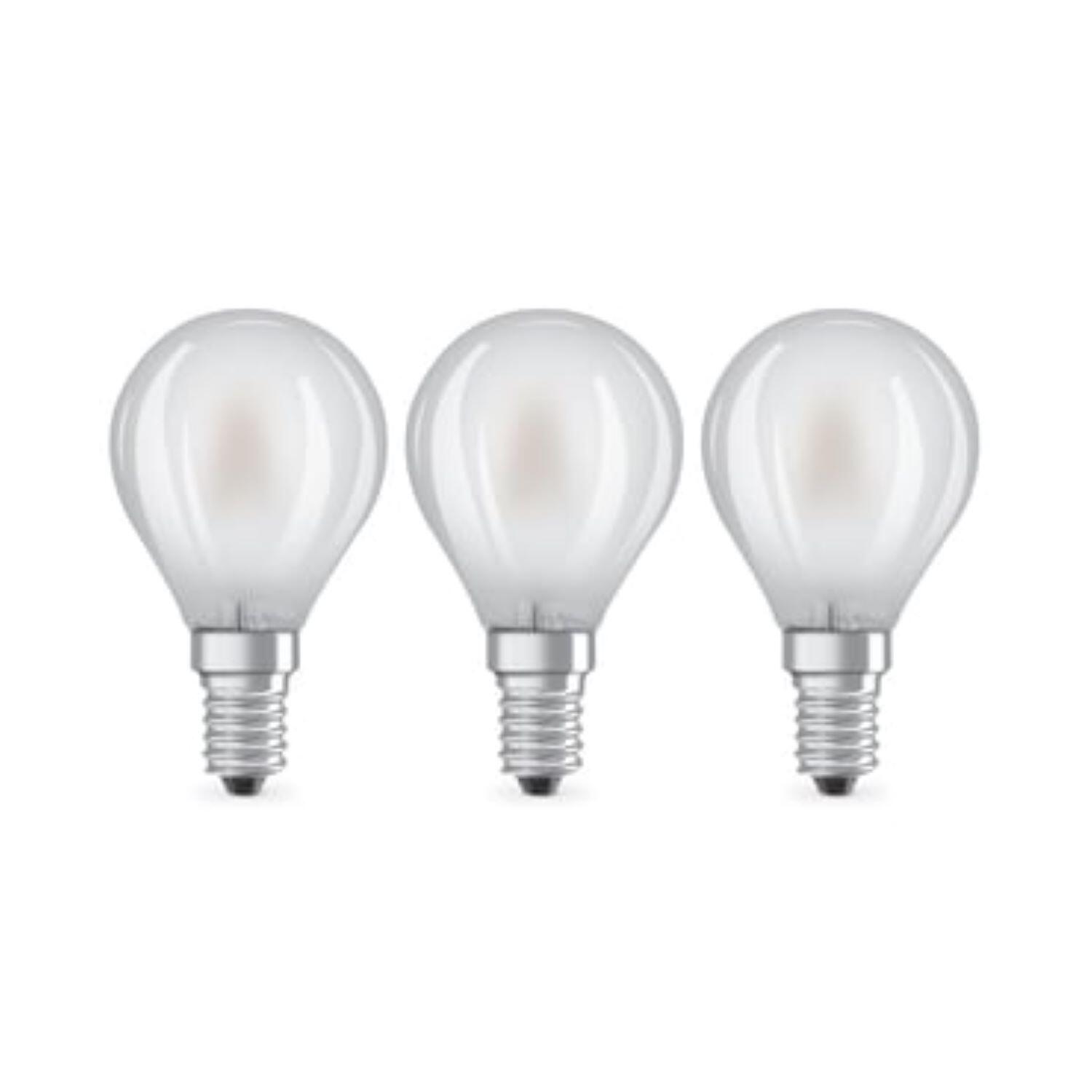 Pack de 3 bombillas LED filamento E14 3.8W 806 lm opaco blanco cálido - 3