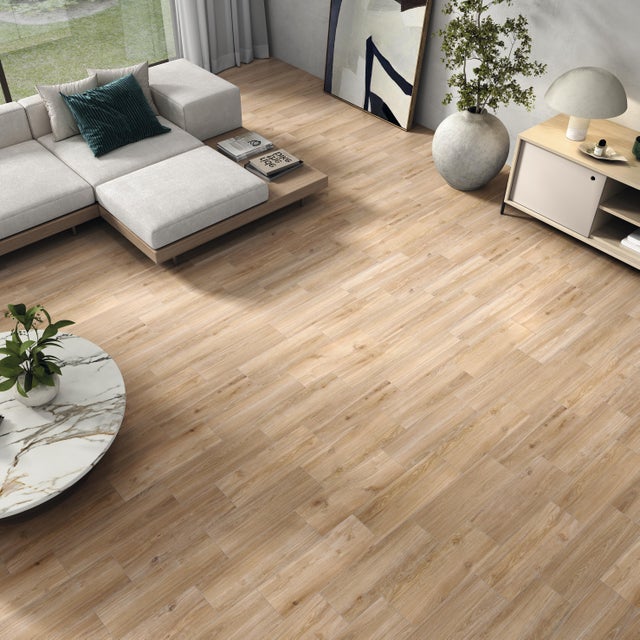 Carrelage sol intérieur effet bois chêne Walk l.20,5 x L.61.5 cm