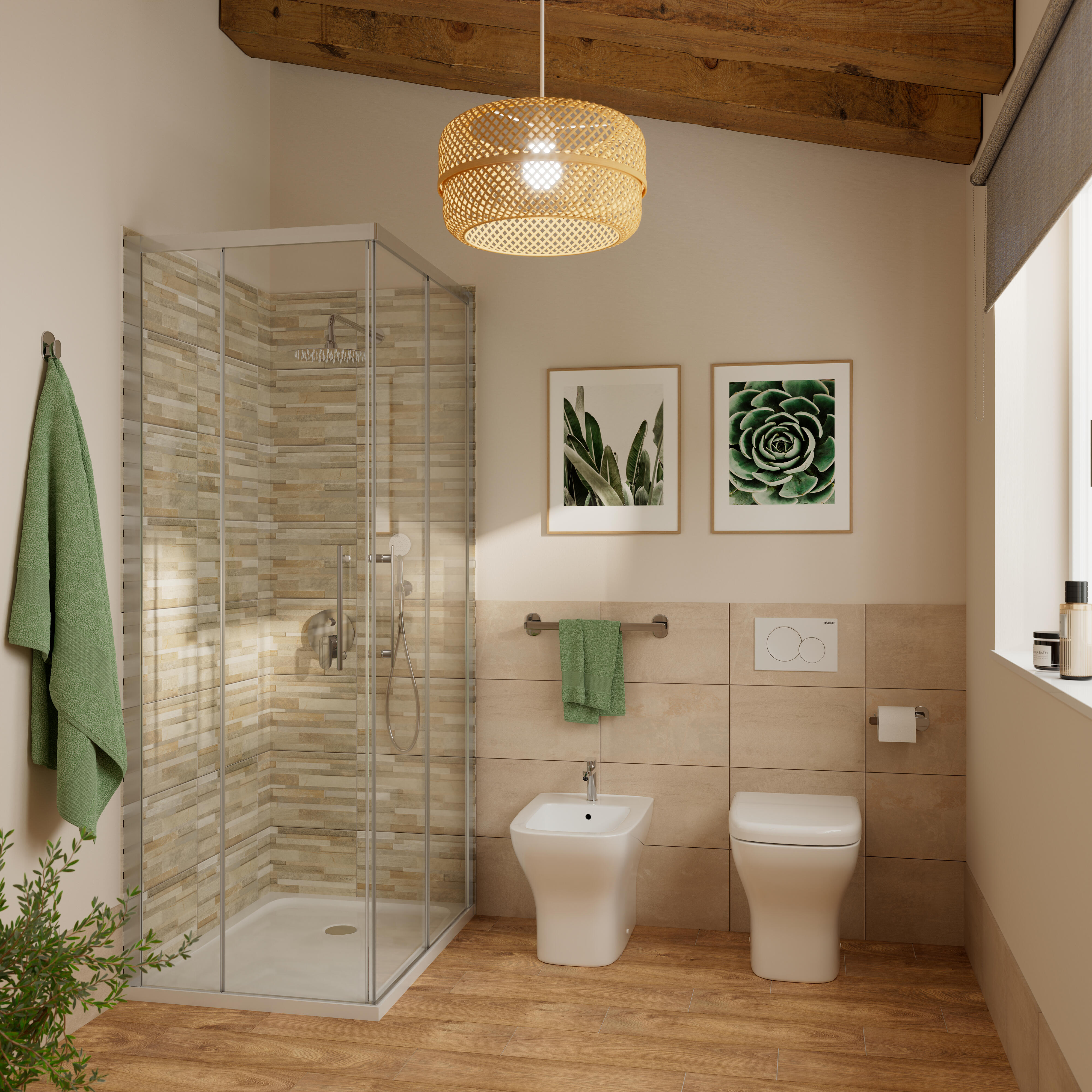 Stampa incorniciata Strelitzia nero 42 x 52 cm - 2