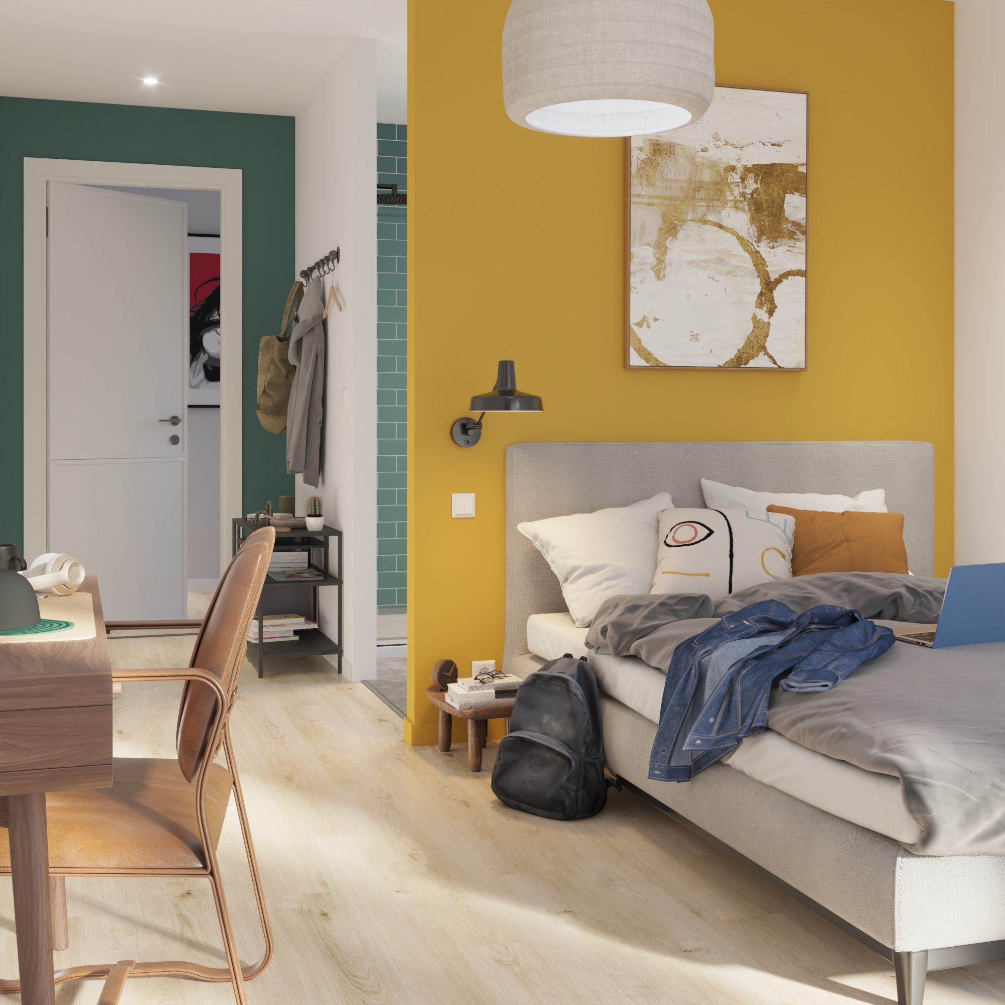 Lame PVC/SPC clipsable bois naturel Ep.3.5 mm passage modéré, Ivea K100 - KERENIS - 3