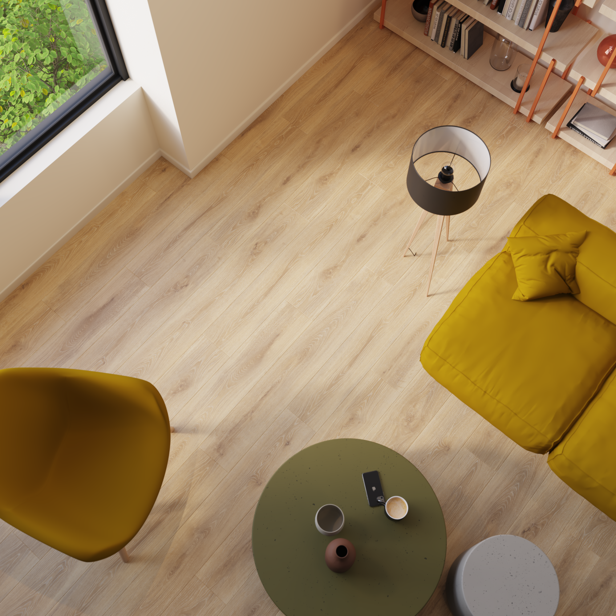 Pavimento flutuante laminado Kenton resistente à água 24h médio 8 mm Artens NAT 320 - 8