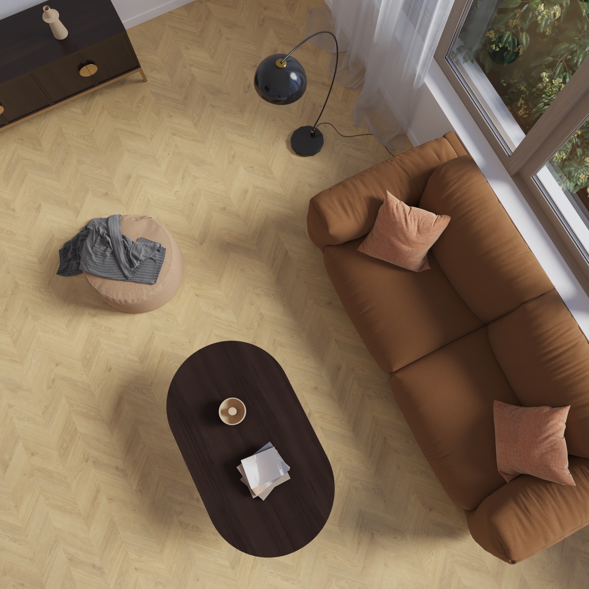 Panele podłogowe laminowane jodełka AC5 8 mm Artens Maela naturalne drewno - 4