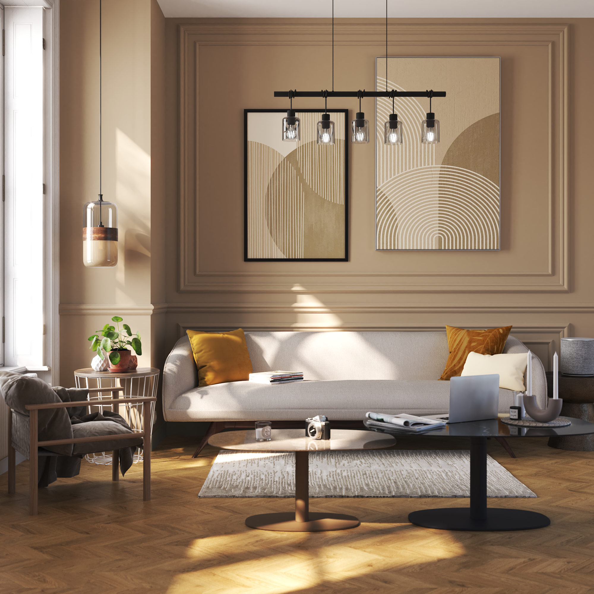 Panele podłogowe laminowane jodełka AC5 8 mm Artens Maela naturalne drewno - 7