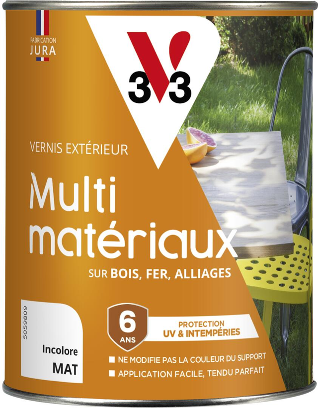 Vernis Multi-matériaux V33, incolore mat 0.25 l