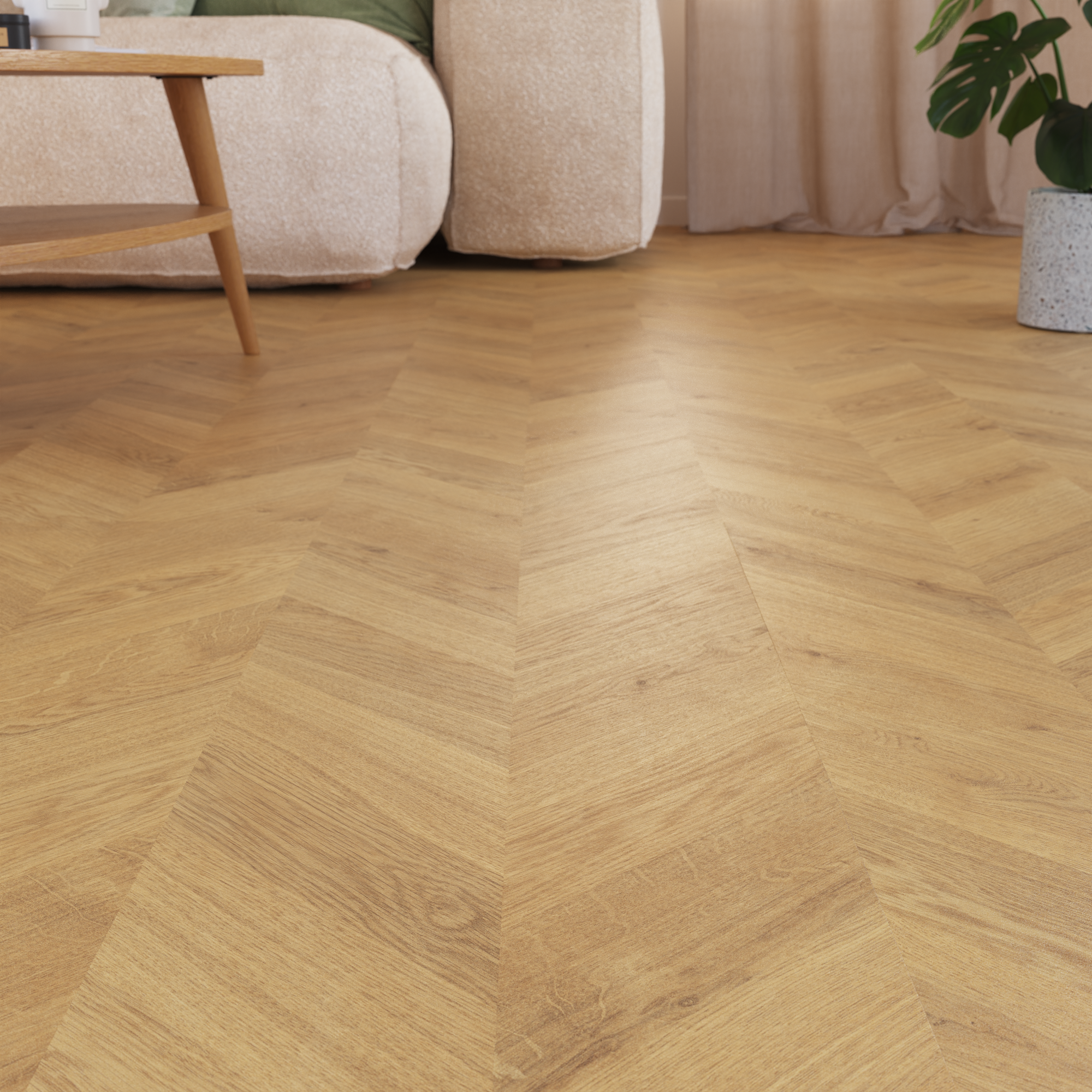 Panele podłogowe laminowane jodełka AC5 8 mm Artens Maela naturalne drewno - 3