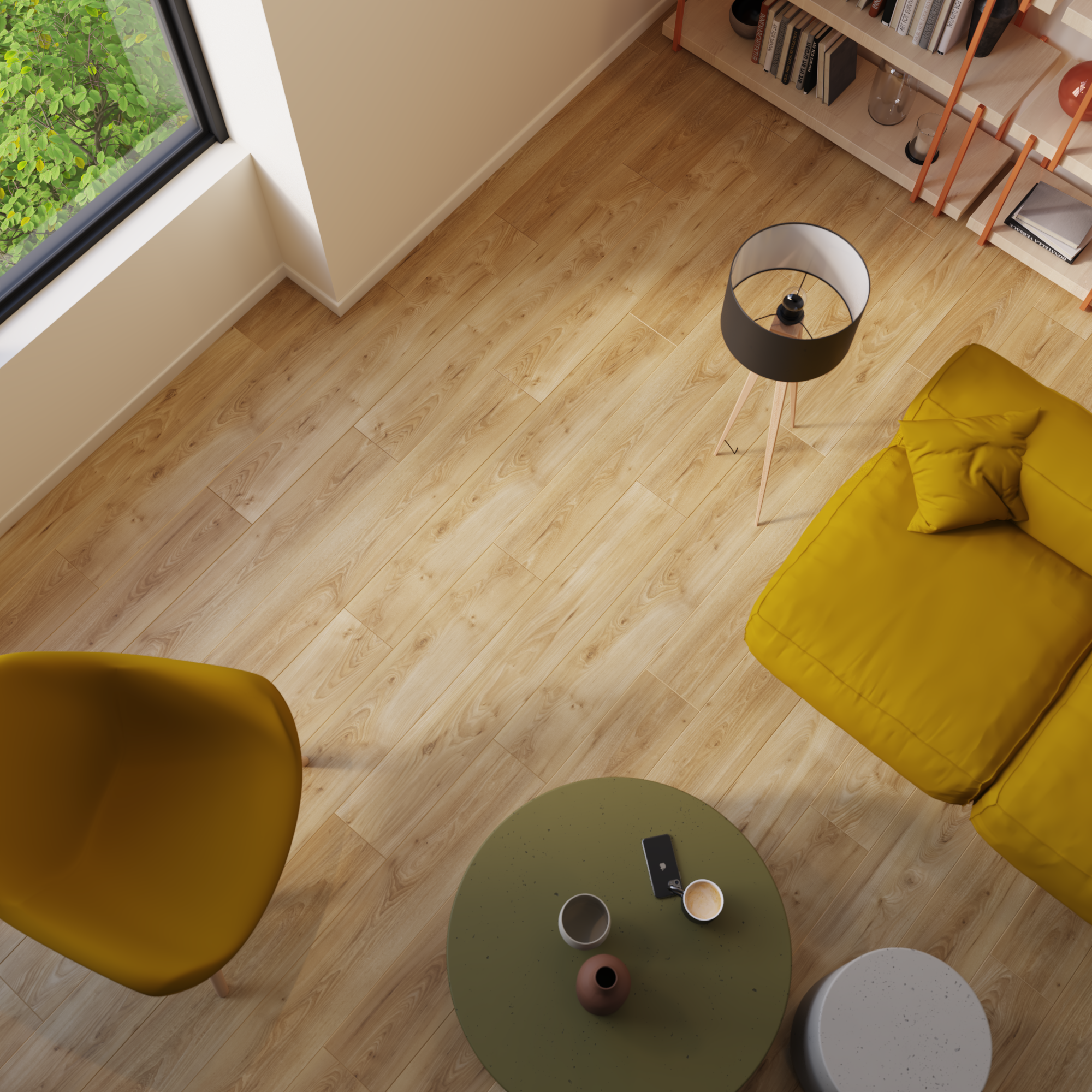 Pavimento flutuante laminado Malte resistente à água 24h superior 8 mm Artens NAT348 - 8