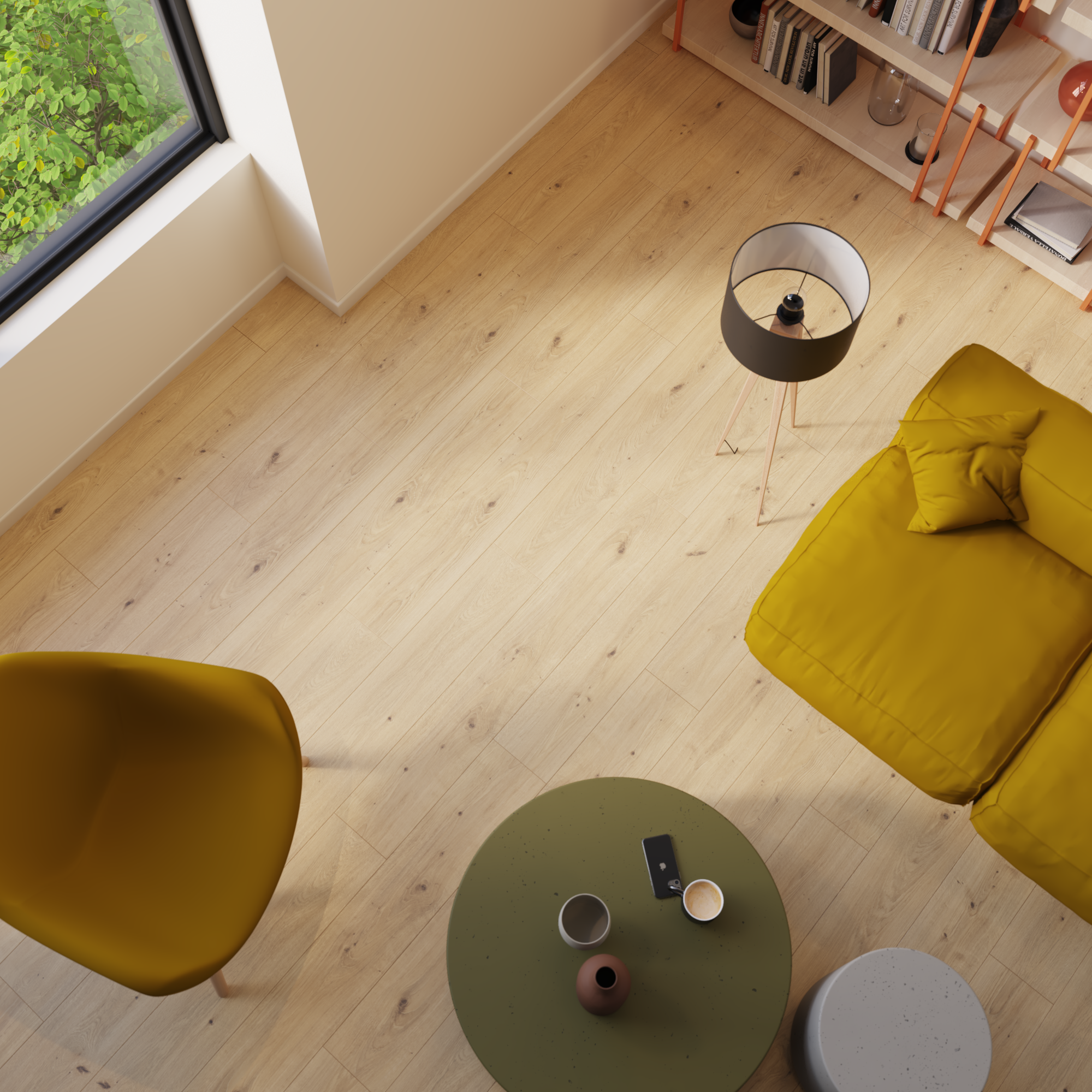 Pavimento flutuante laminado Melio resistente à água 24h médio 8 mm Artens NAT 320 - 3