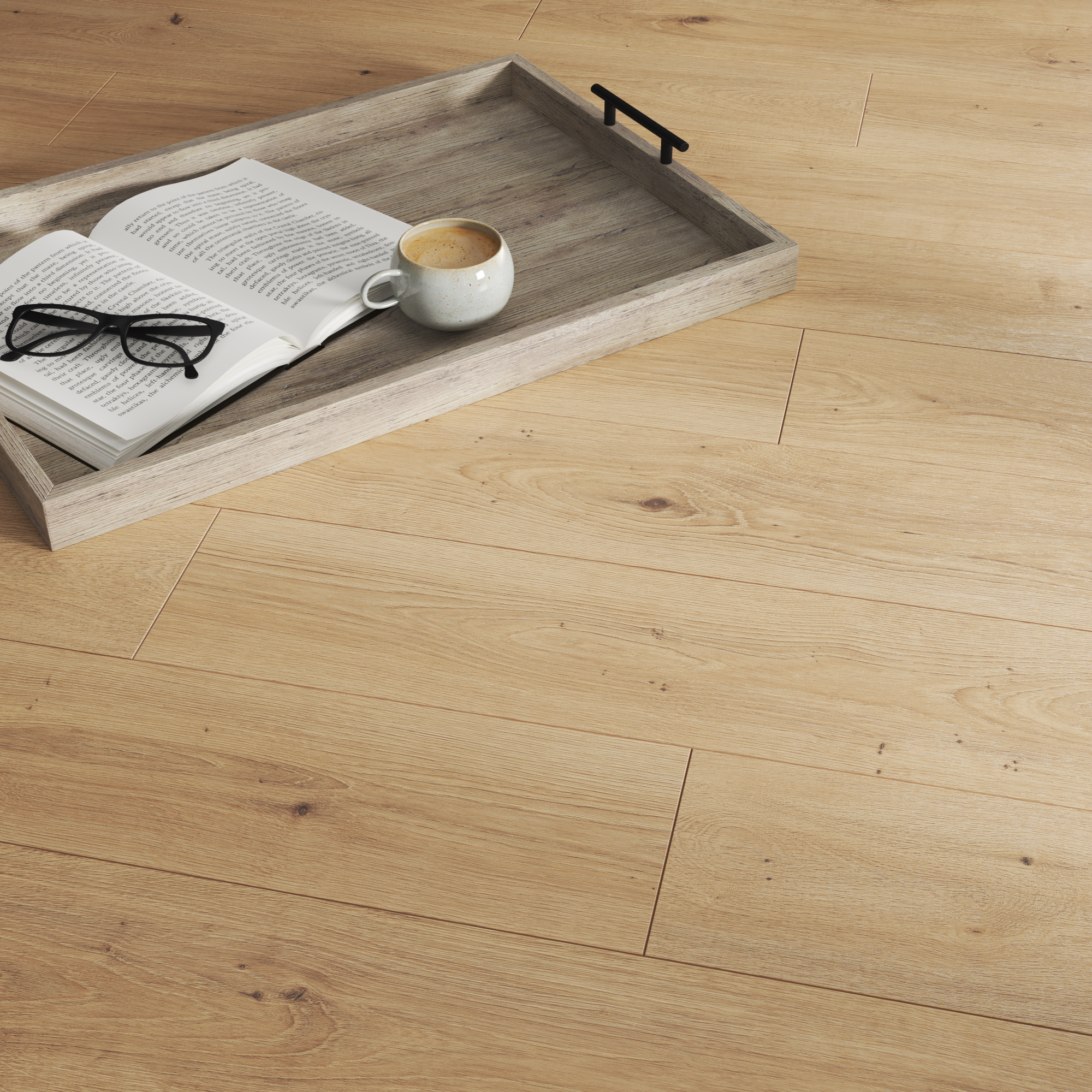 Pavimento flutuante laminado Melio resistente à água 24h médio 8 mm Artens NAT 320 - 4