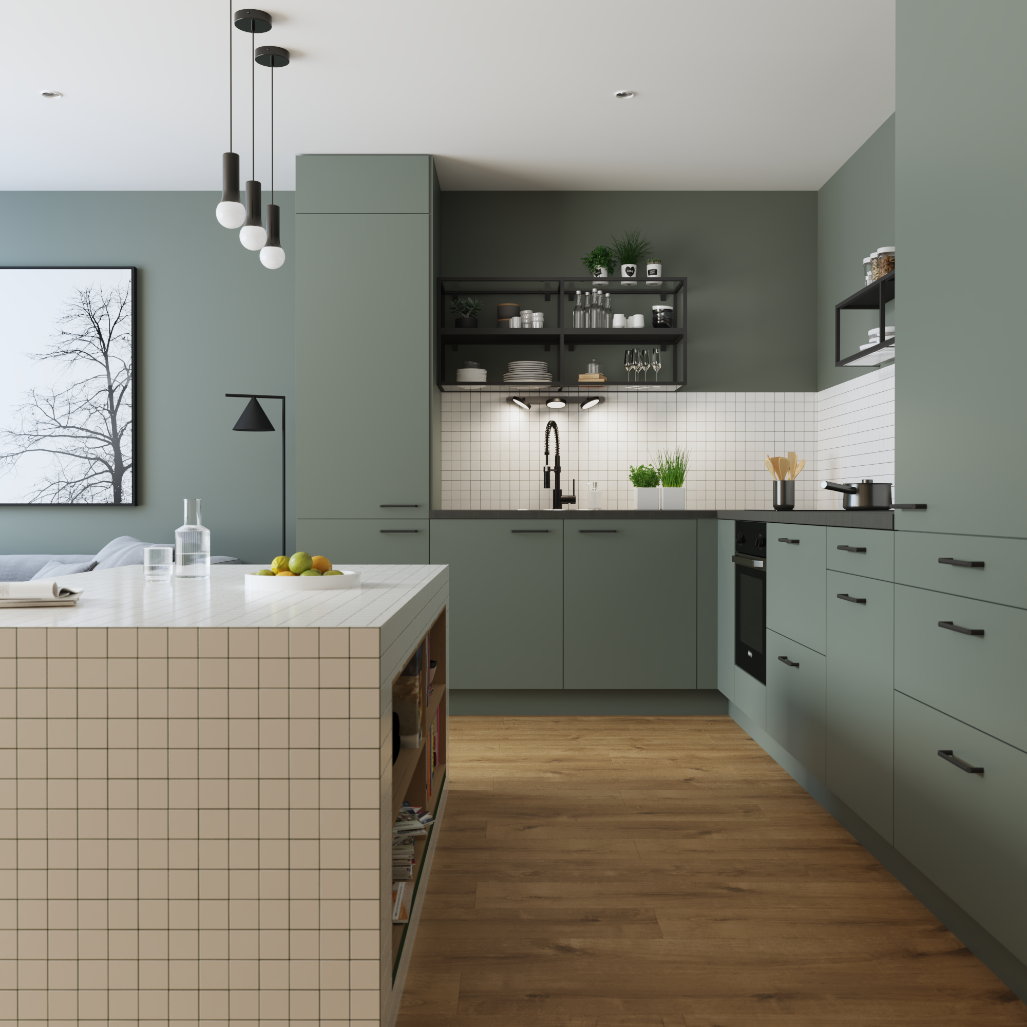 Pavimento flutuante laminado MILANIO resistente à água 24h superior 8 mm Artens NAT380 - 8