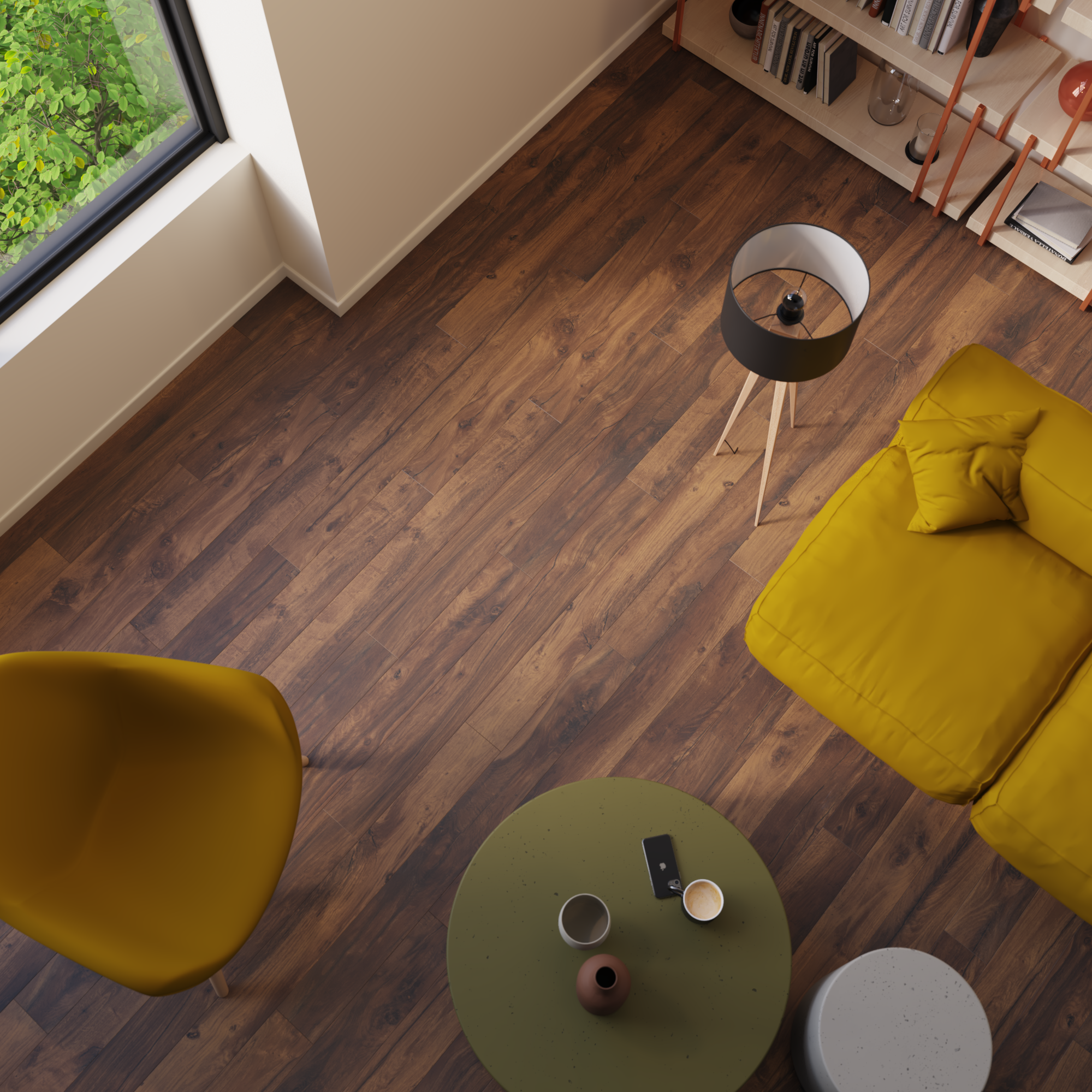 Pavimento flutuante laminado Okera resistente à água 24h médio 8 mm Artens OSC425 - 8