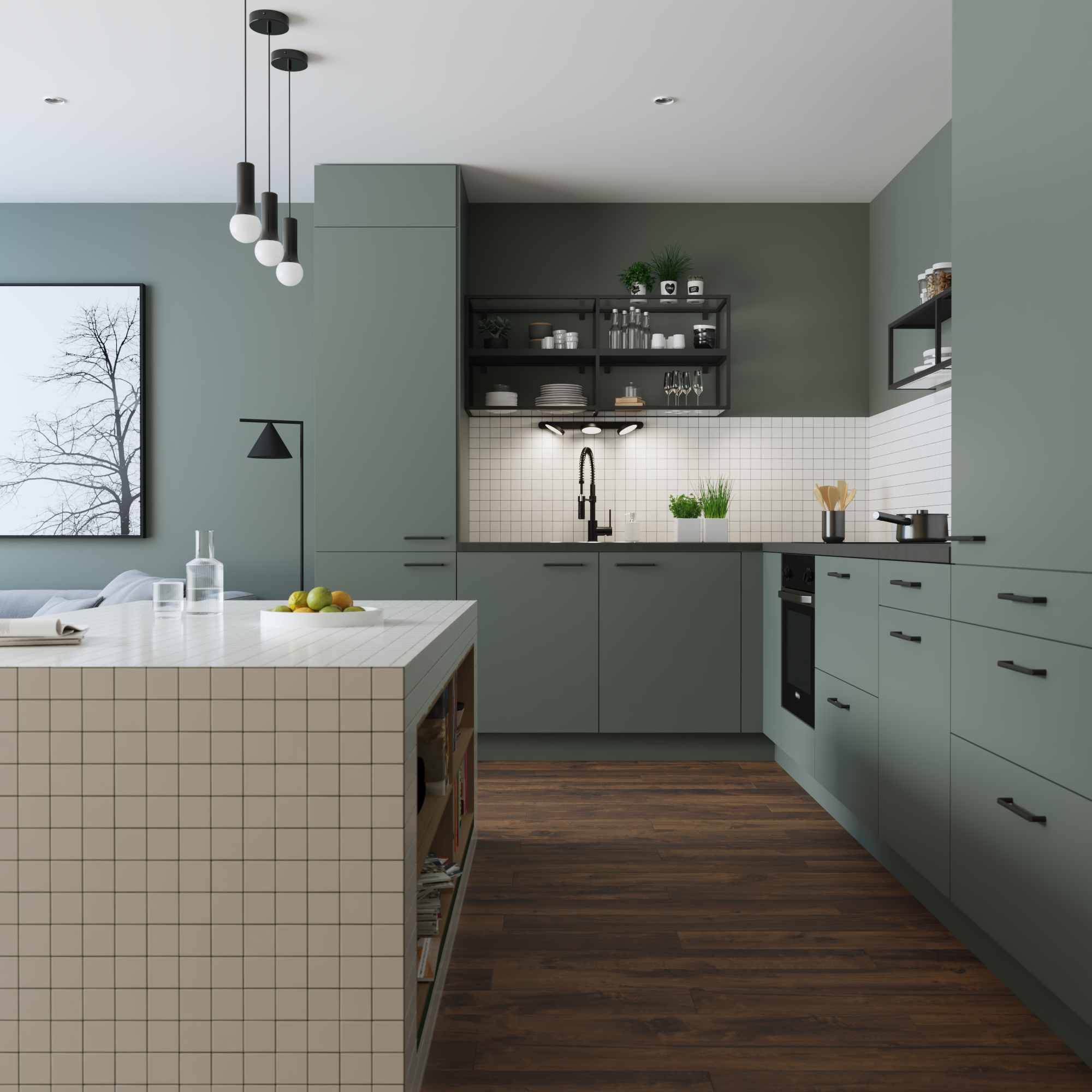 Pavimento flutuante laminado Okera resistente à água 24h médio 8 mm Artens OSC425 - 3