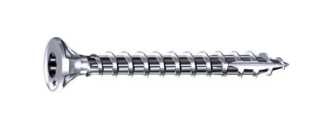 Vis bois Rocket tête ronde Torx acier zingué filetage total 4.5x50 mm