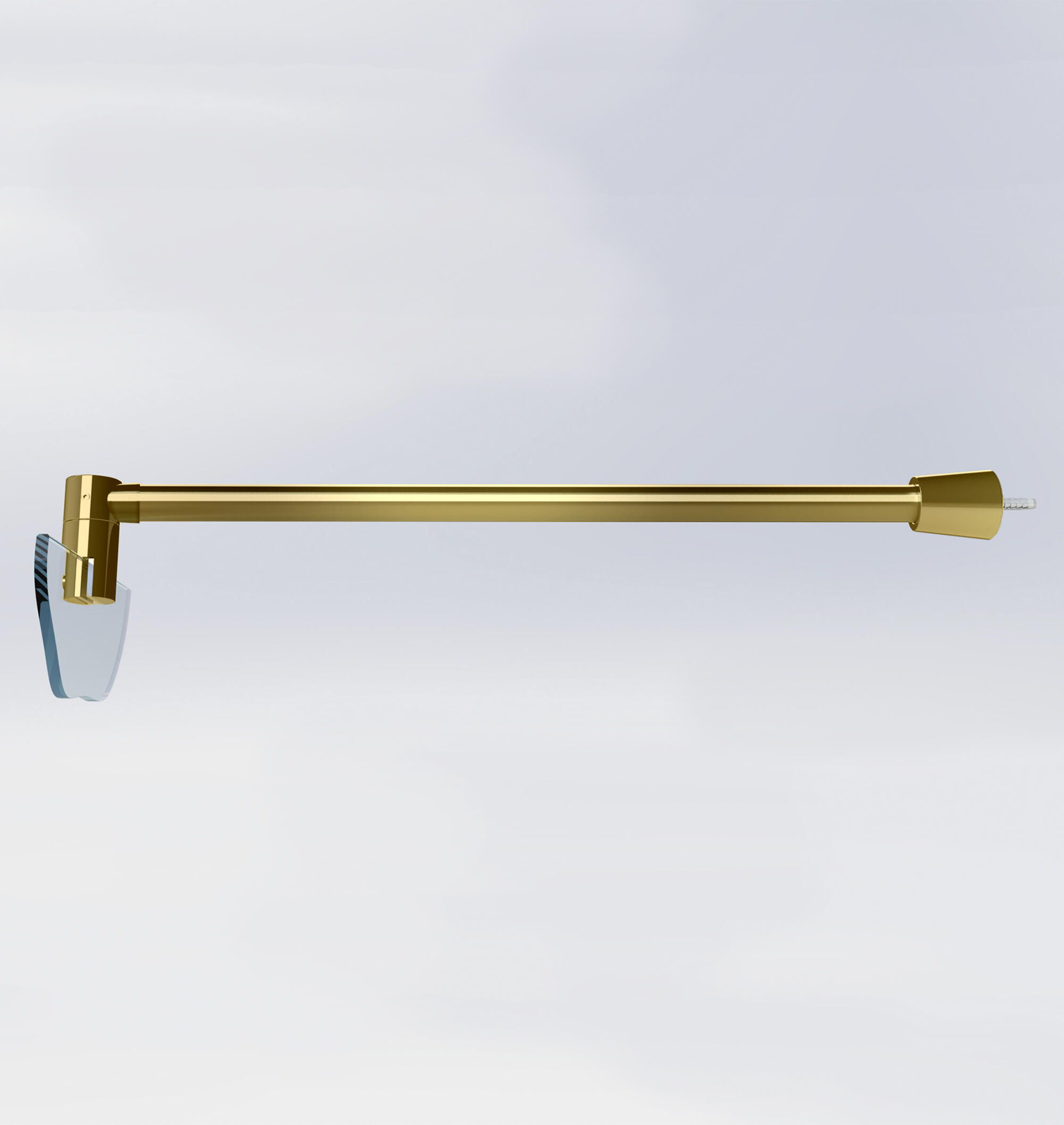 MAMPARA DE DUCHA FRONTAL FIJA DUSCHOLUX D0 PRO WALKIN 90CM ORO - 4