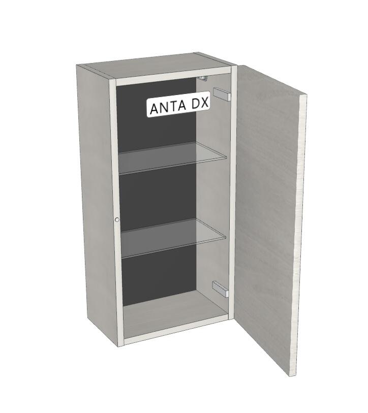 Pensile bagno colore a scelta - rivolgiti al nostro punto vendita, 1 anta apertura da sinistra P 22 x L 35 x H 70 cm - 3