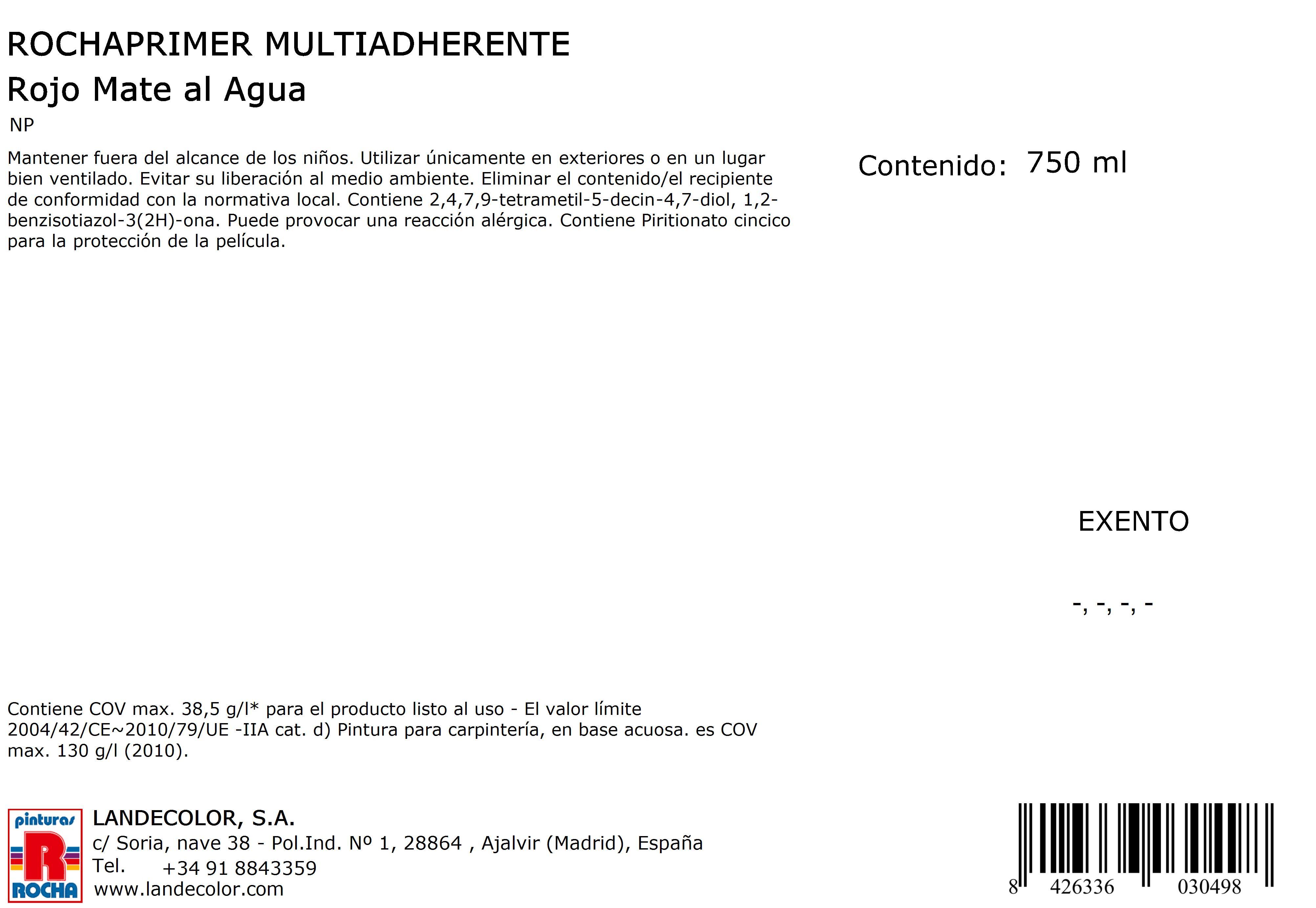 IMPRIMACIÓN ACRILICA MULTISUPERFICIE 750ML ROJO - 3