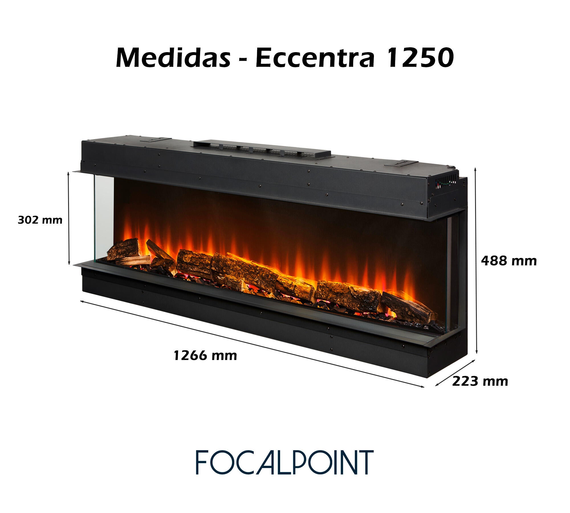 Chimenea eléctrica FOCAL POINT Eccentra 1250 - 11